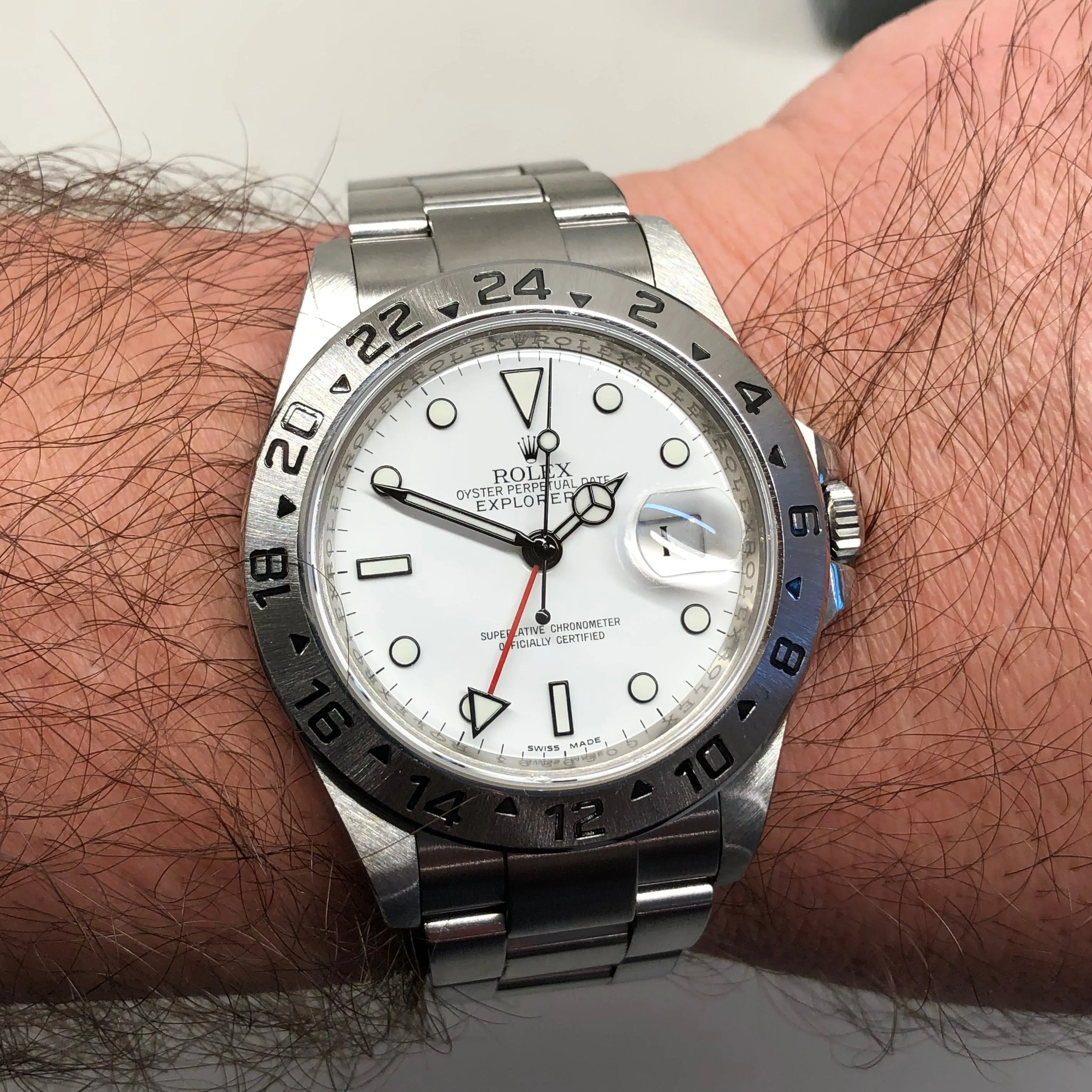 2010 Rolex Explorer II 16570 White Dial Caliber 3186 Oyster Perpetual Steel Wristwatch