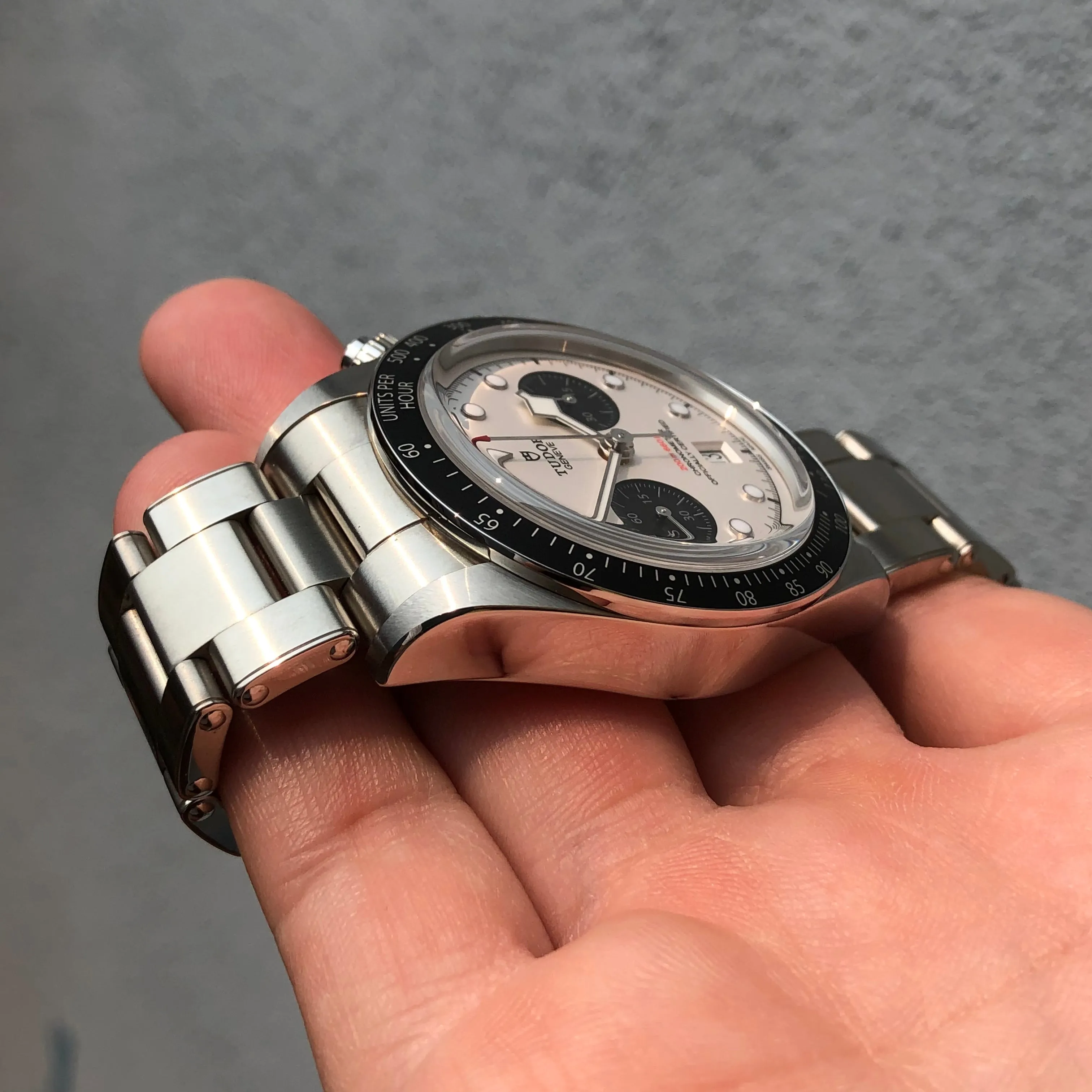 2021 Tudor Black Bay 79360N White Panda Chronograph Automatic Wristwatch Box Papers