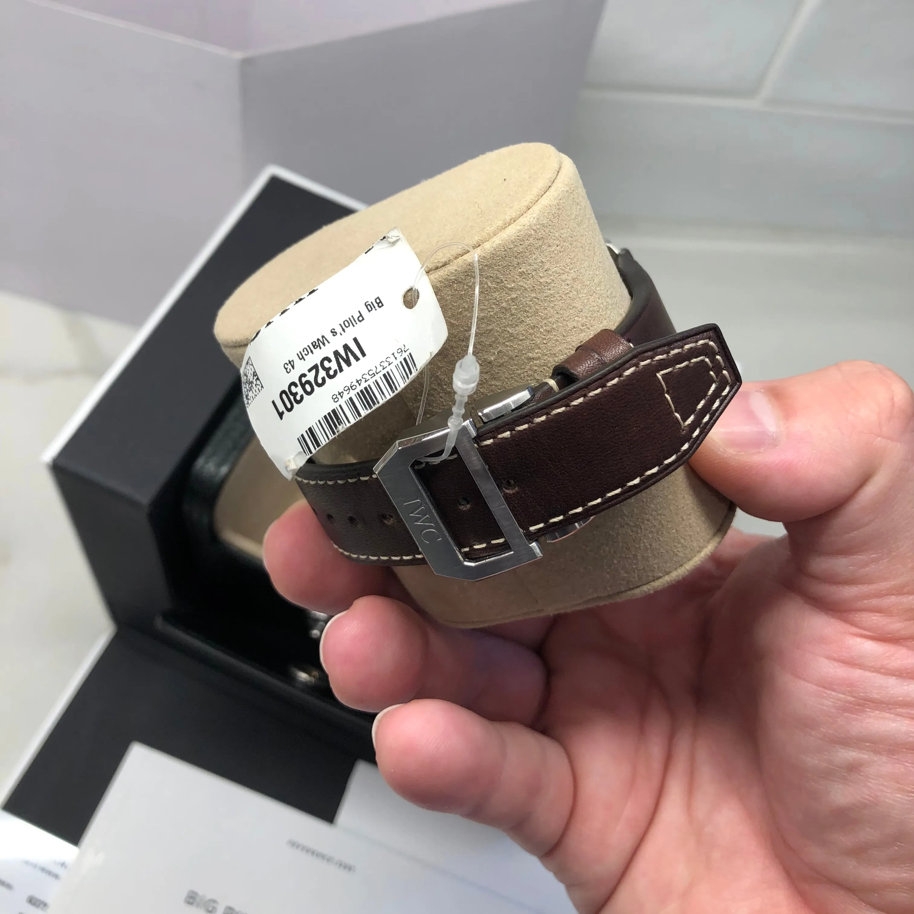 2023 IWC Big Pilot 43 IW329301 Automatic Black Dial Men's Wristwatch with Box and Papers Unworn