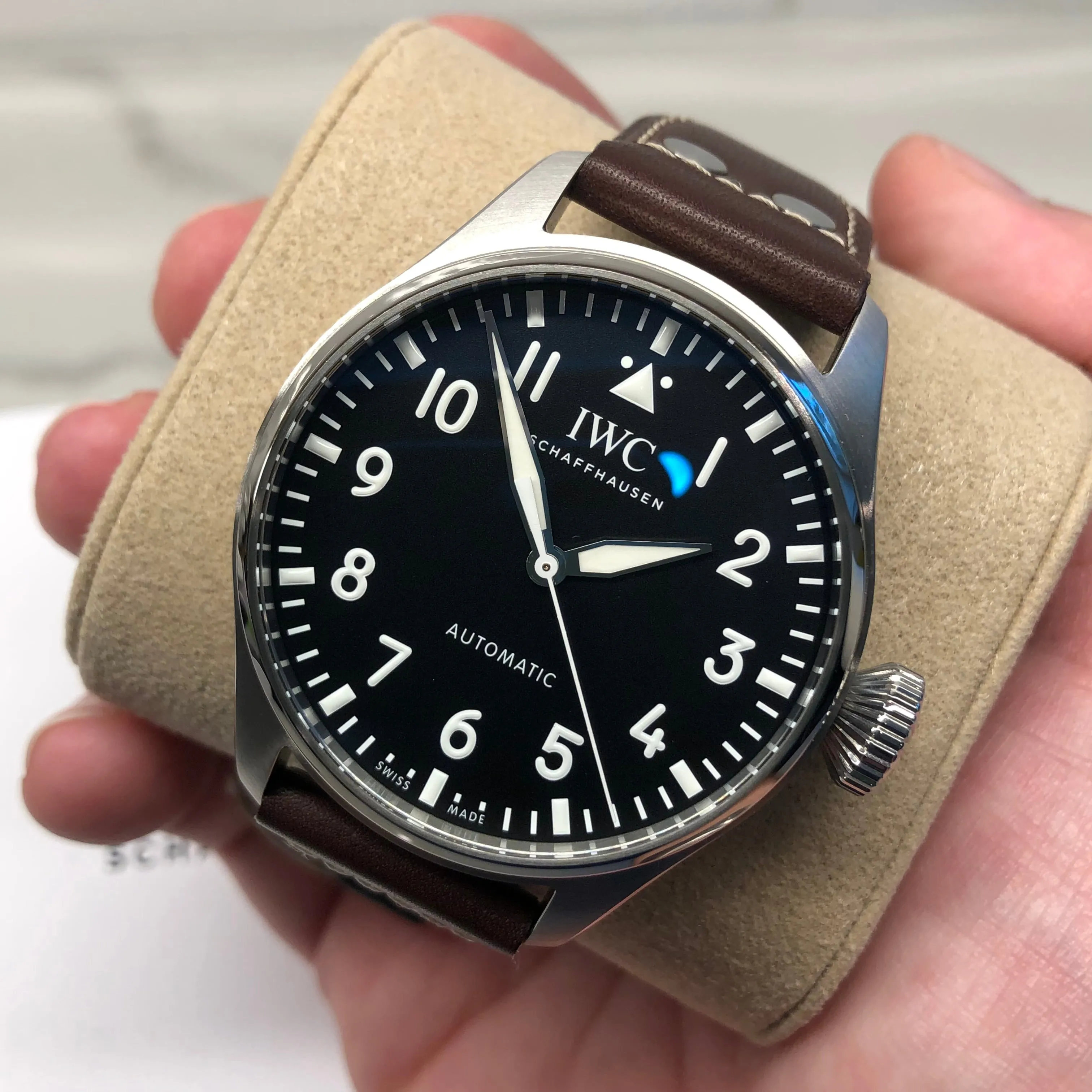2023 IWC Big Pilot 43 IW329301 Automatic Black Dial Men's Wristwatch with Box and Papers Unworn
