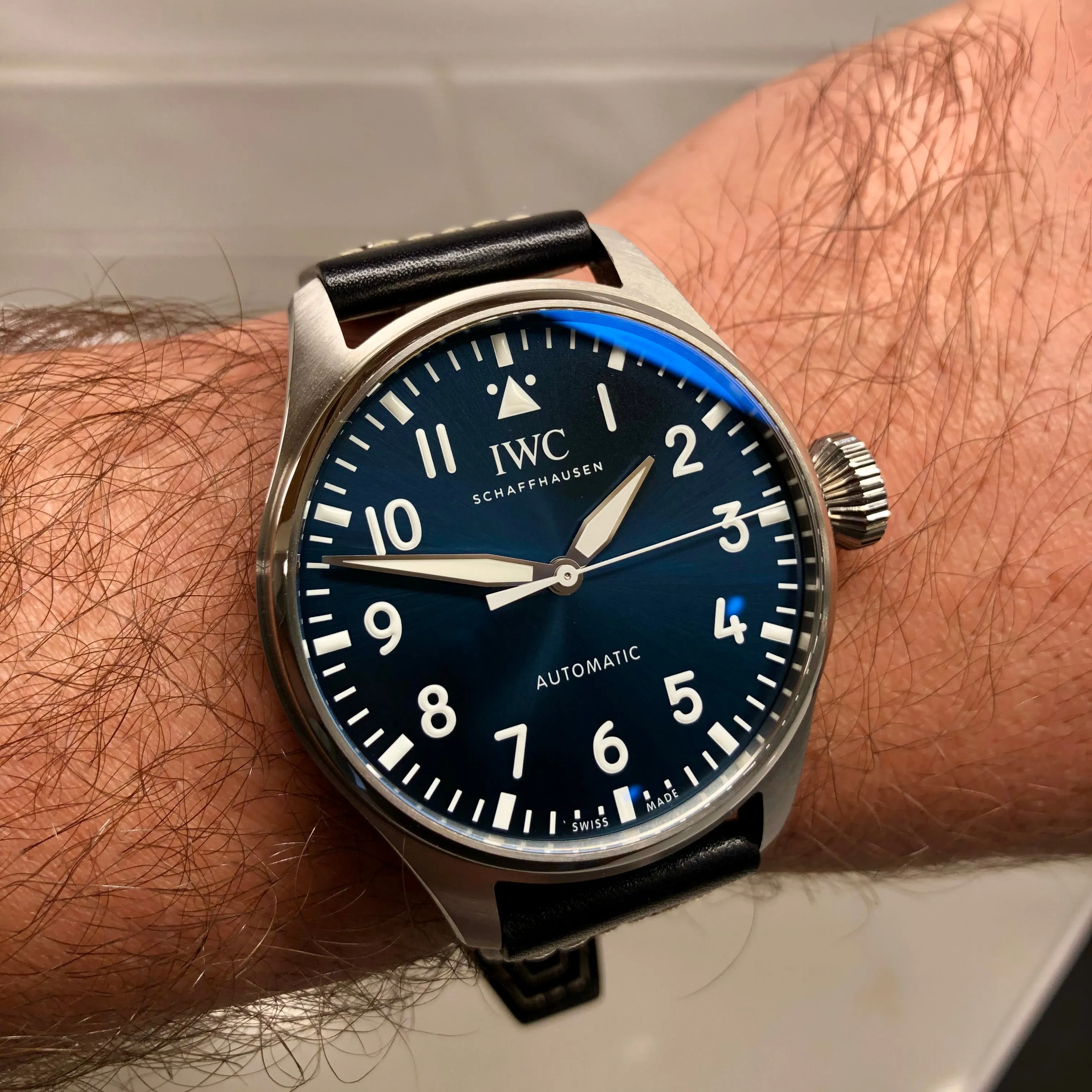 2023 IWC Big Pilot IW329303 Automatic Blue Dial Men's Wristwatch with Box and Papers