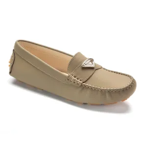 2677 - Taupe Sahara Girls Moccasin Loafer