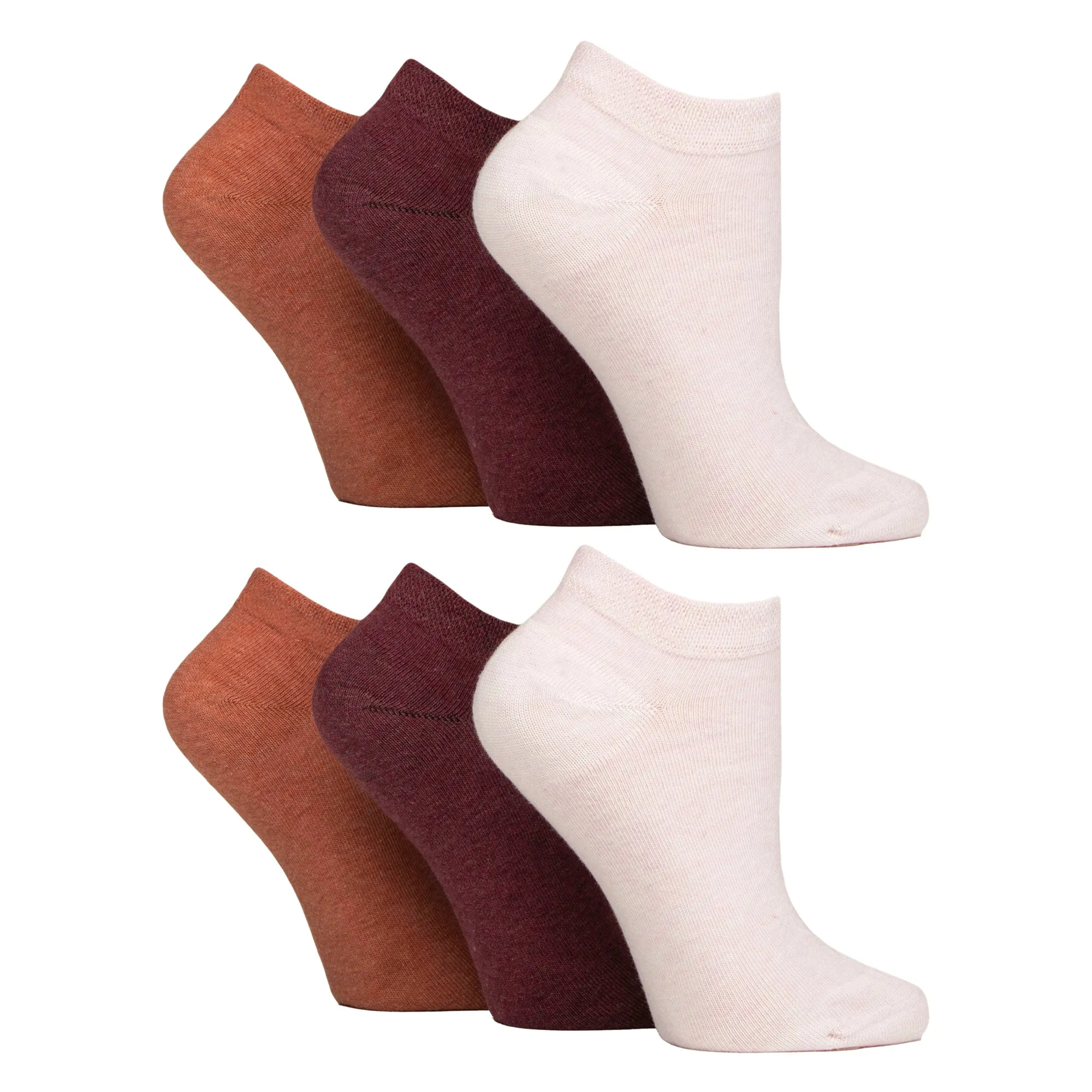6 Pack Diabetic Trainer Socks for Women | Extra Wide Ankle Socks