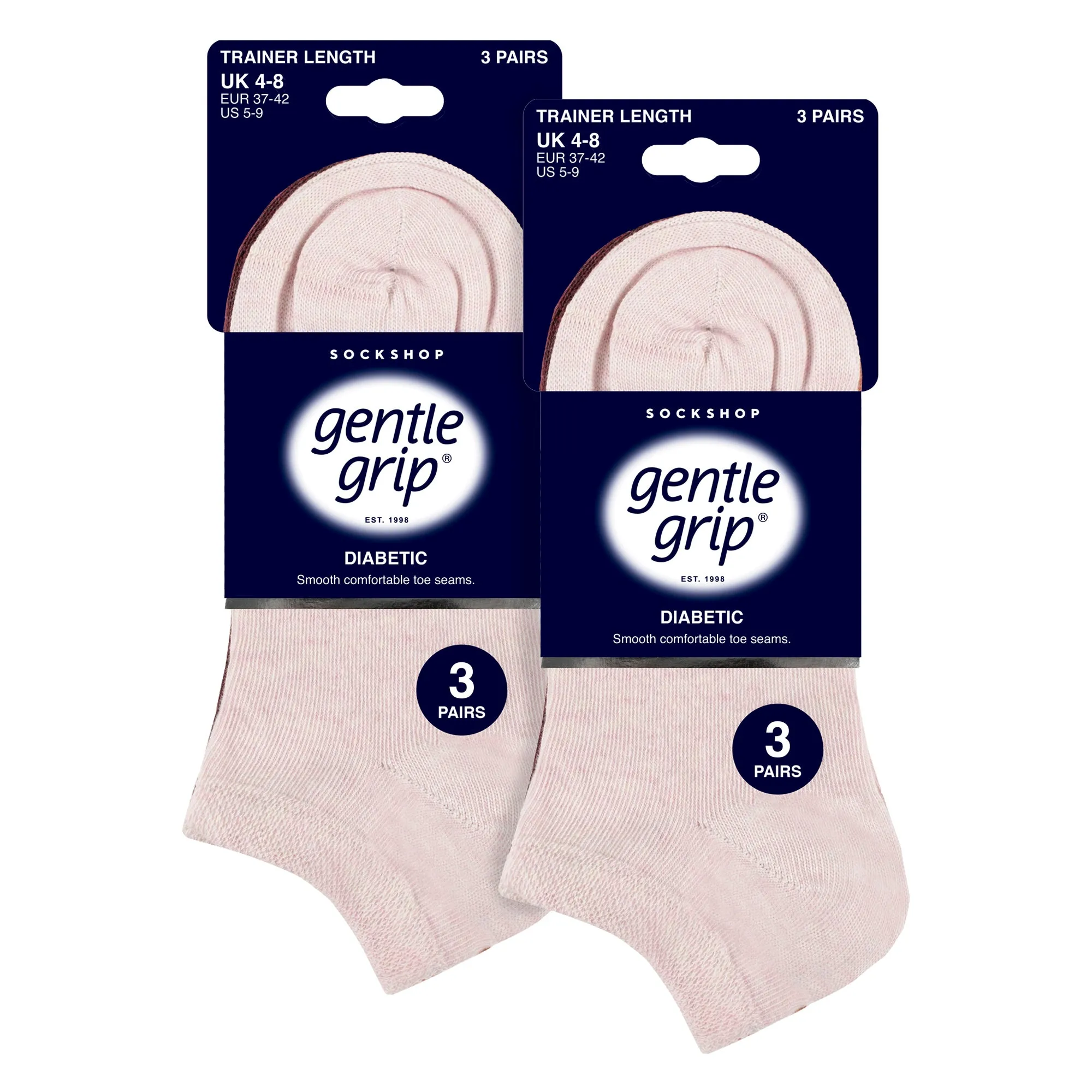 6 Pack Diabetic Trainer Socks for Women | Extra Wide Ankle Socks