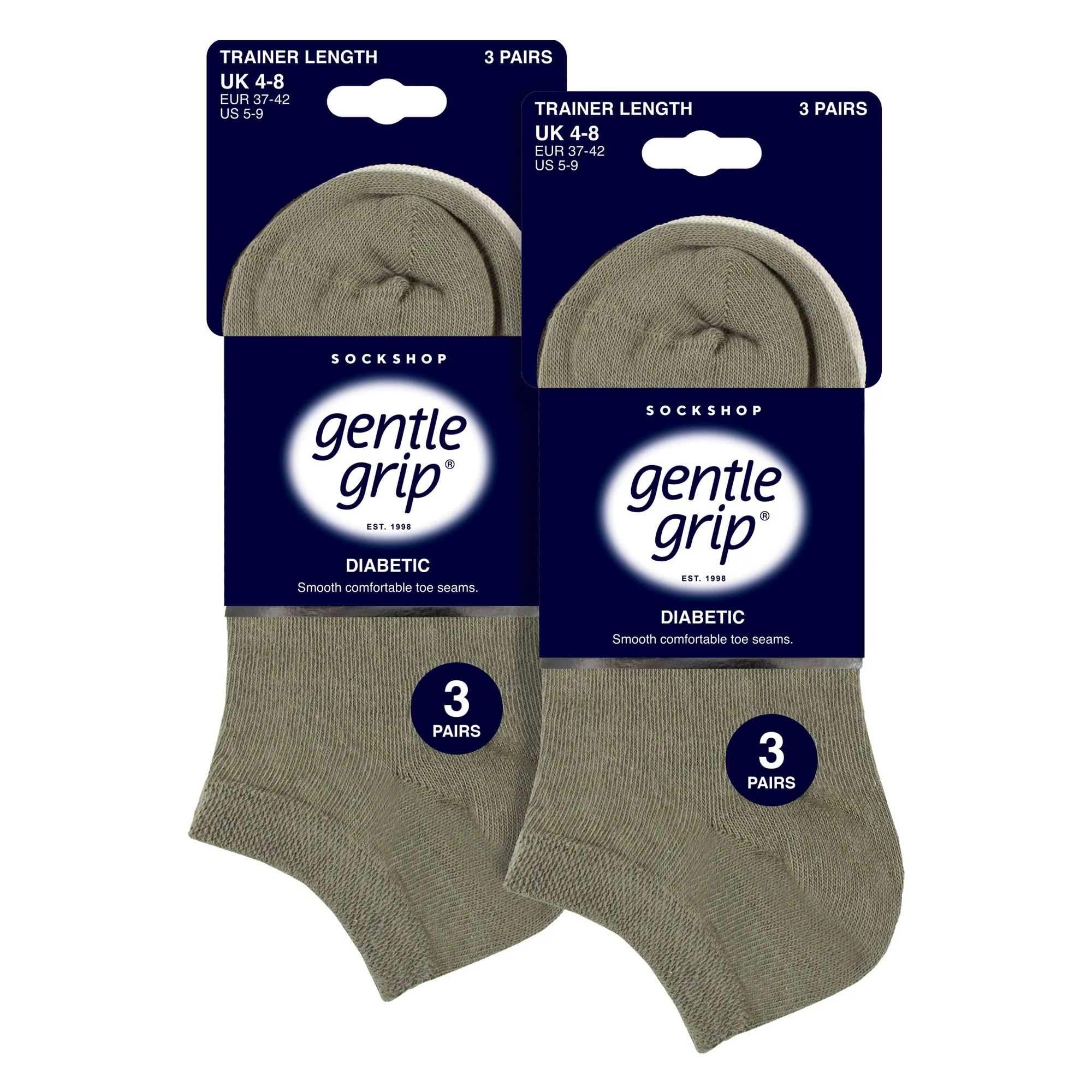 6 Pack Diabetic Trainer Socks for Women | Extra Wide Ankle Socks