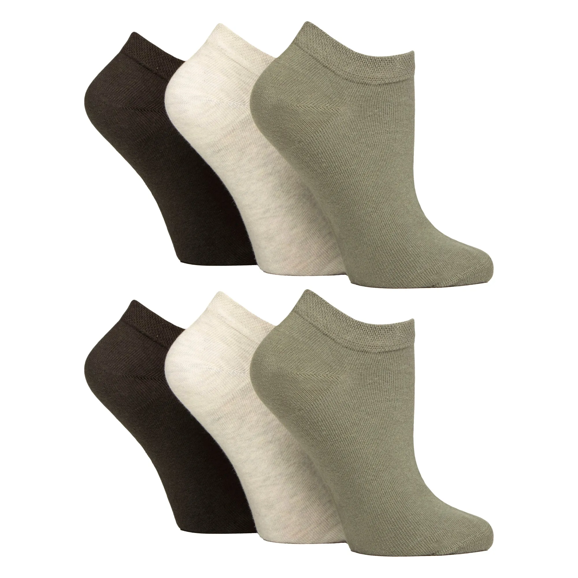 6 Pack Diabetic Trainer Socks for Women | Extra Wide Ankle Socks
