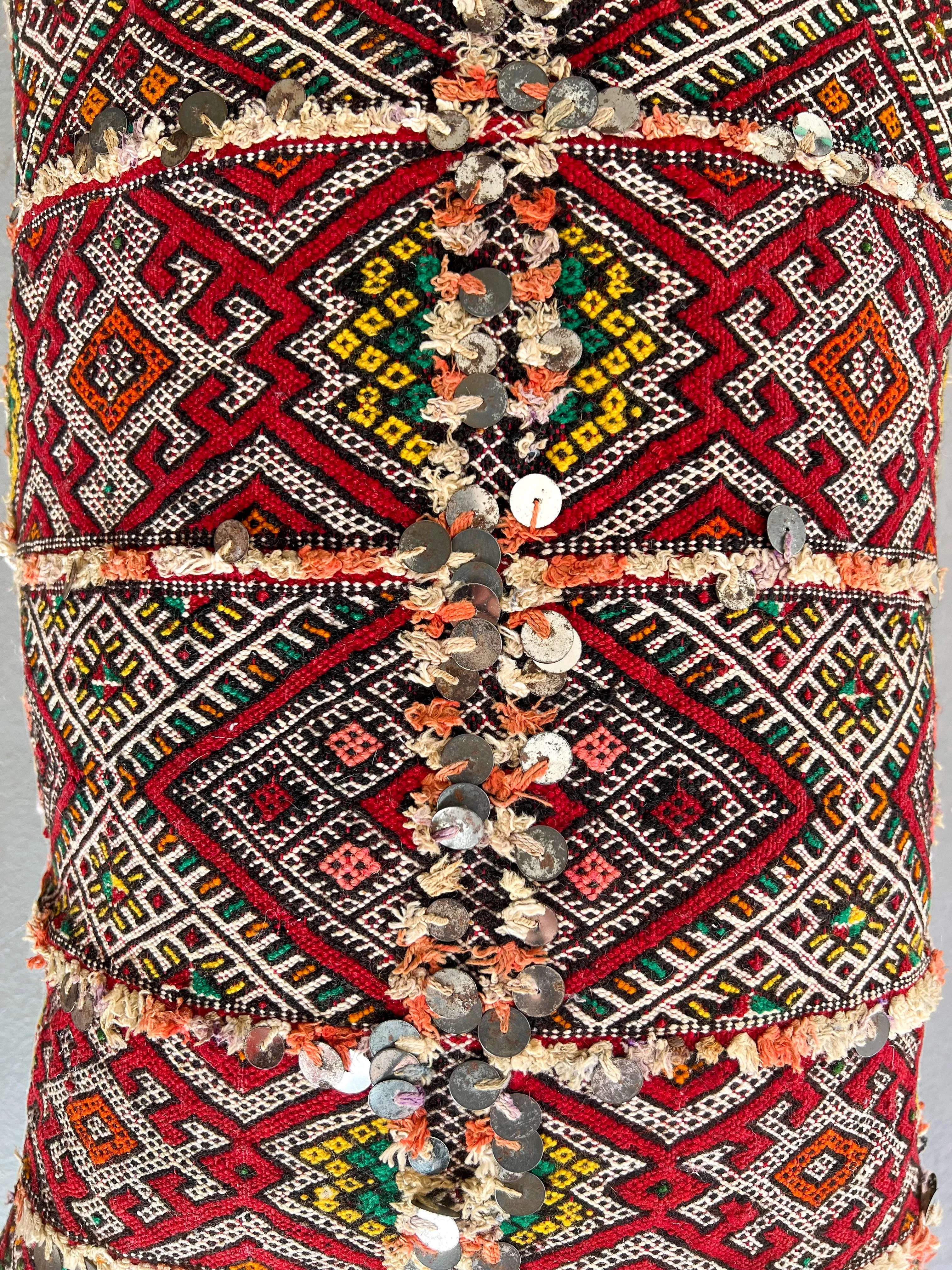 Ain Leuh Small Lumbar Pillow - Grid Handira
