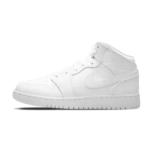 Air Jordan 1 Mid GS 'Triple White'