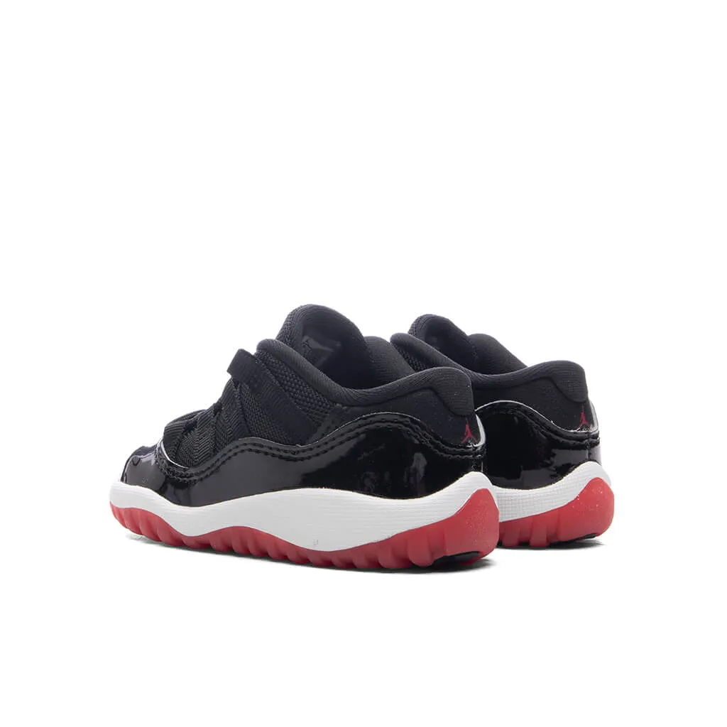 Air Jordan 11 Retro Low 'Bred' (TD) - Black/Varsity Red/White