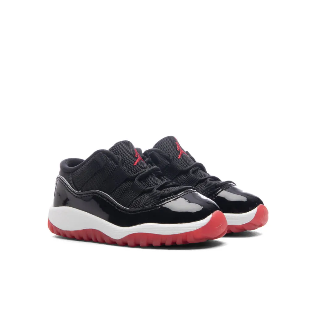 Air Jordan 11 Retro Low 'Bred' (TD) - Black/Varsity Red/White
