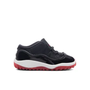 Air Jordan 11 Retro Low 'Bred' (TD) - Black/Varsity Red/White