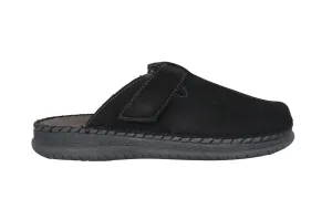 'Alassio' men's outdoor slippers - black