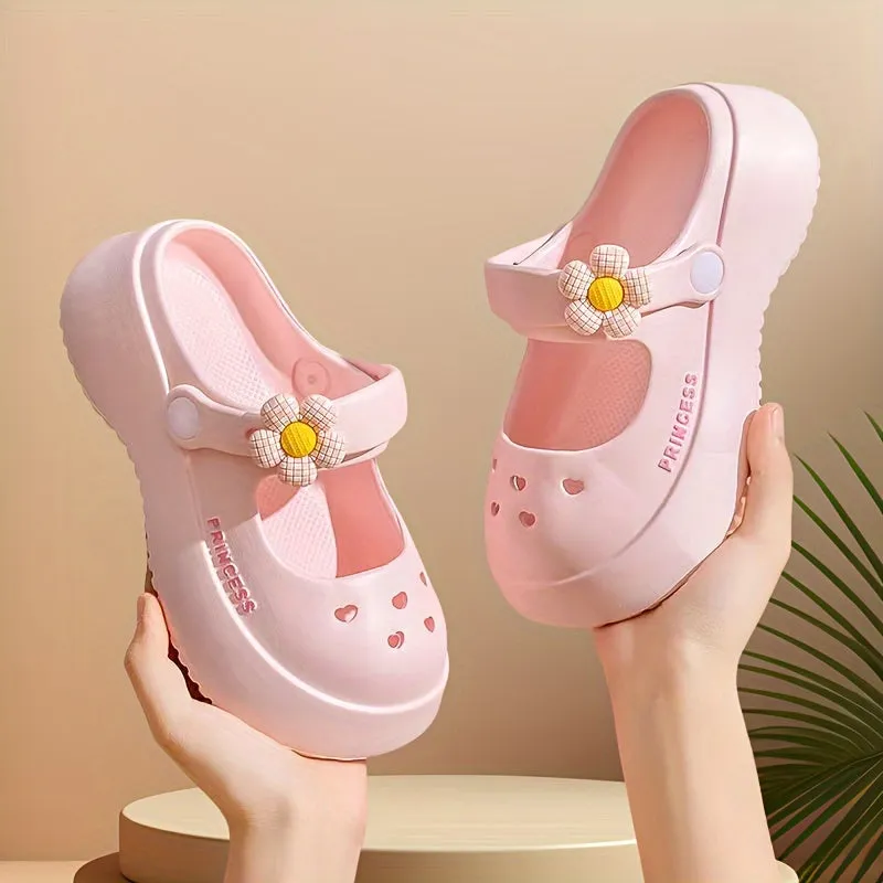All Seasons Clogs For Girls, Breathable Lightweight Clogs For Indoor Outdoor Beach, FS