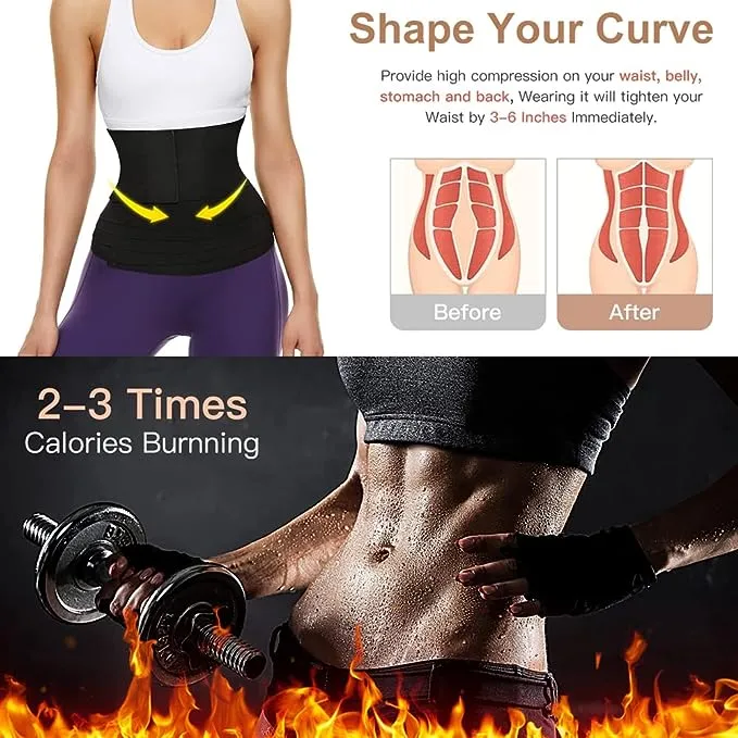 ALYV Body Shapewear & Tummy Shaper Belt for Women & Men Used for Postpartum Recovery | Weight Loss | Muscle Toning | Fitness Exercise | Workout | Back Support | Gym | Yoga (4 meter)