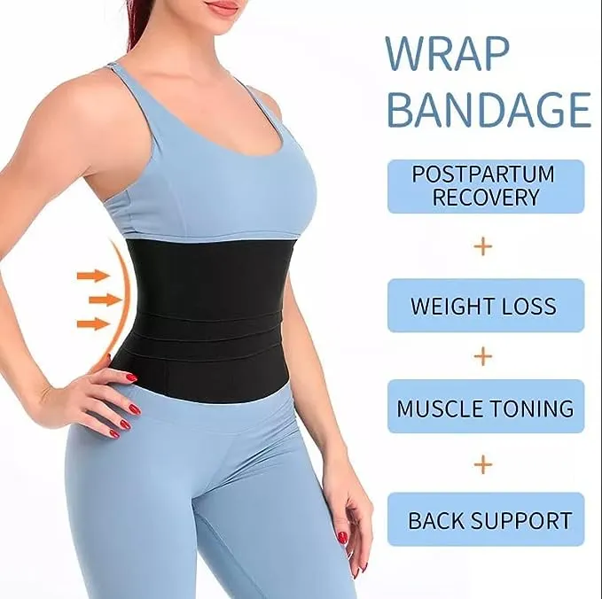 ALYV Body Shapewear & Tummy Shaper Belt for Women & Men Used for Postpartum Recovery | Weight Loss | Muscle Toning | Fitness Exercise | Workout | Back Support | Gym | Yoga (4 meter)