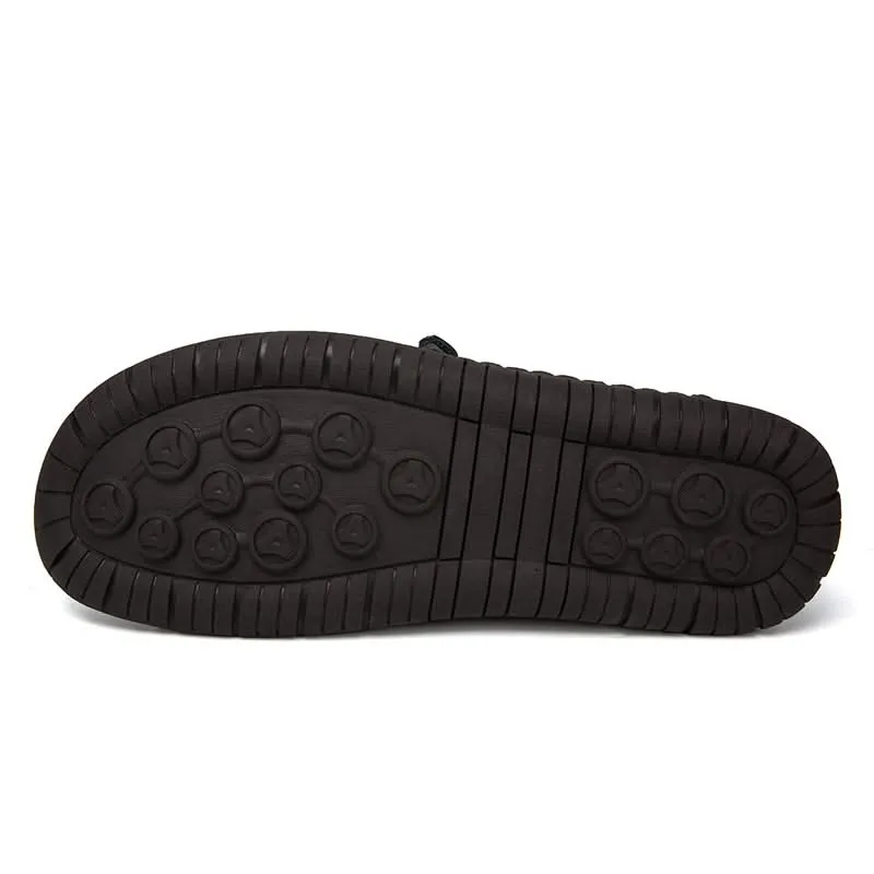 Archibald | Men's Classic Brown Leather Moccasins with Zipper
