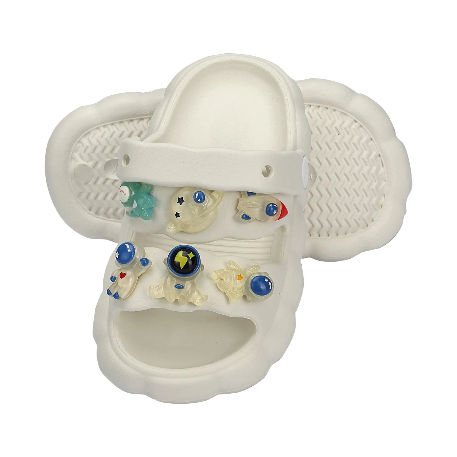 ASTRONAUT THEME CLOGS - WHITE
