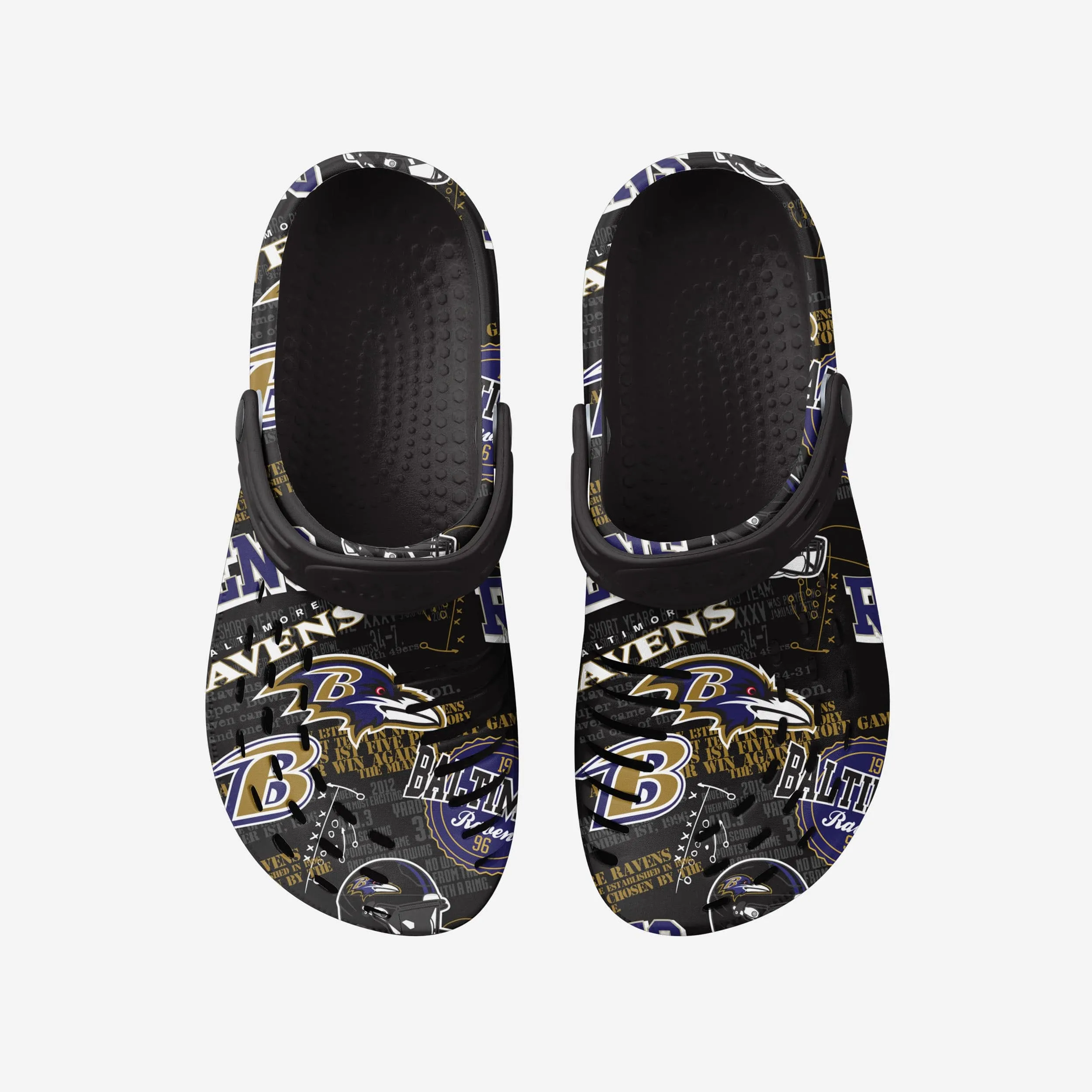Baltimore Ravens Historic Print Clog With Strap