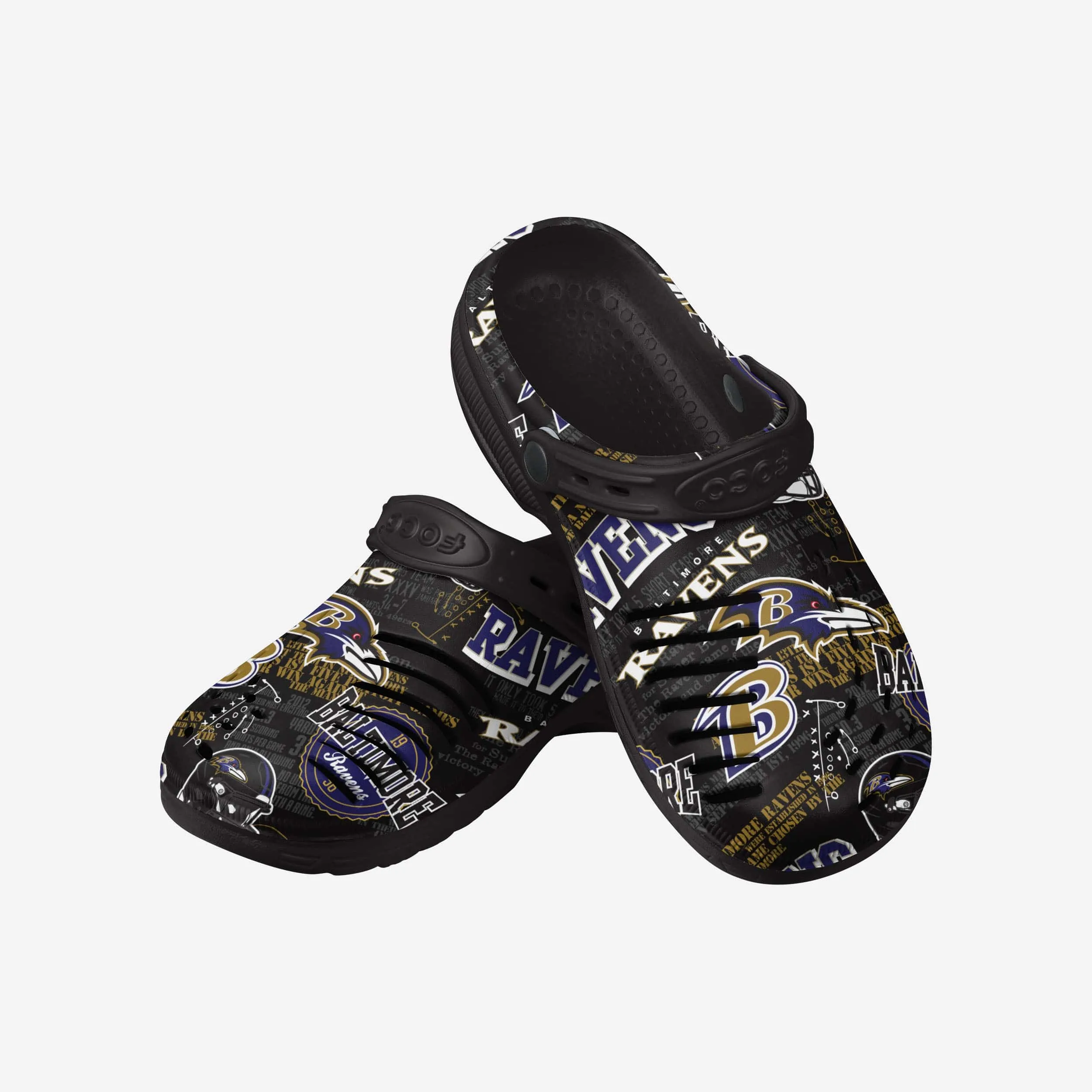 Baltimore Ravens Historic Print Clog With Strap