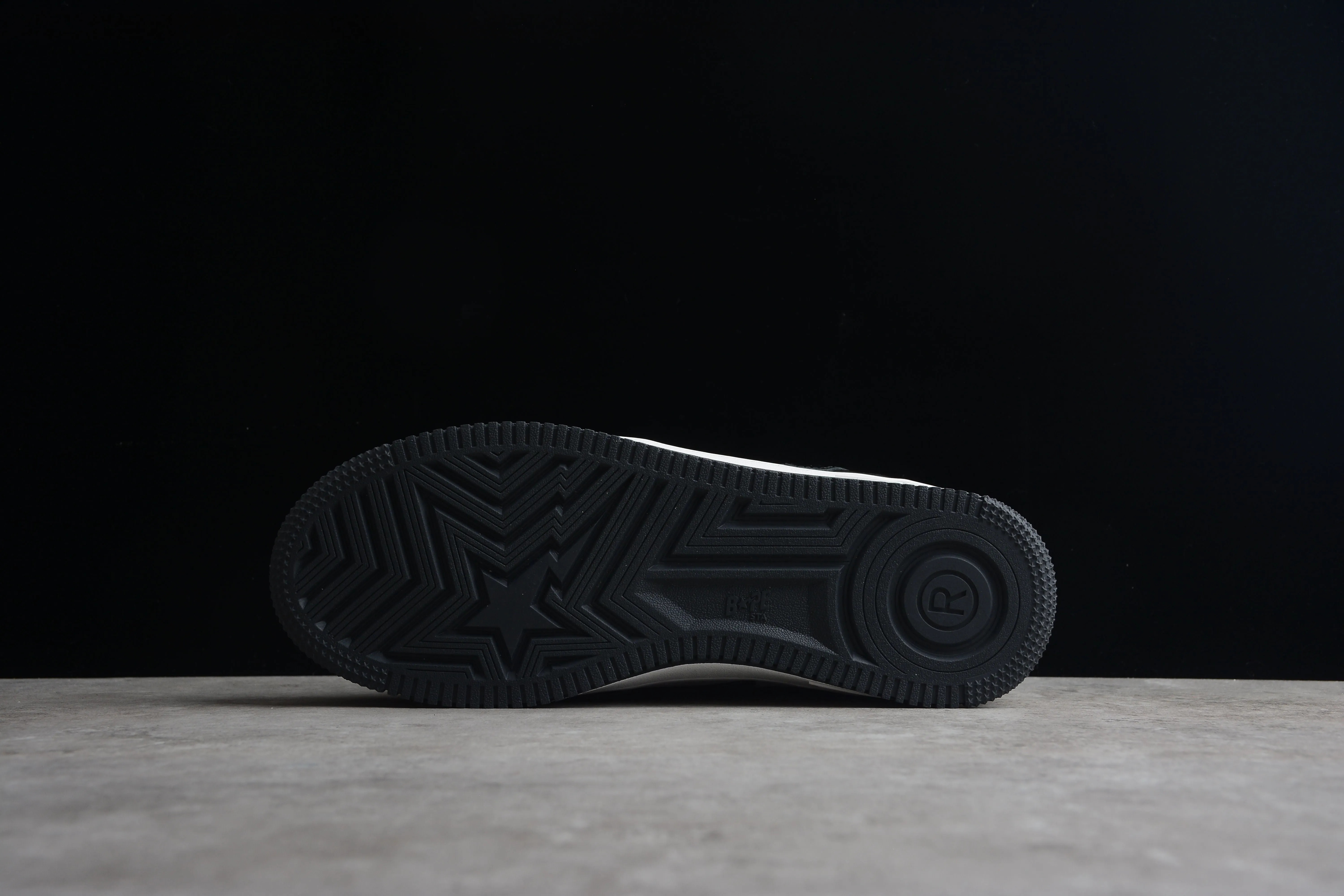BAPE STA Low-Top Sneakers in Black and White