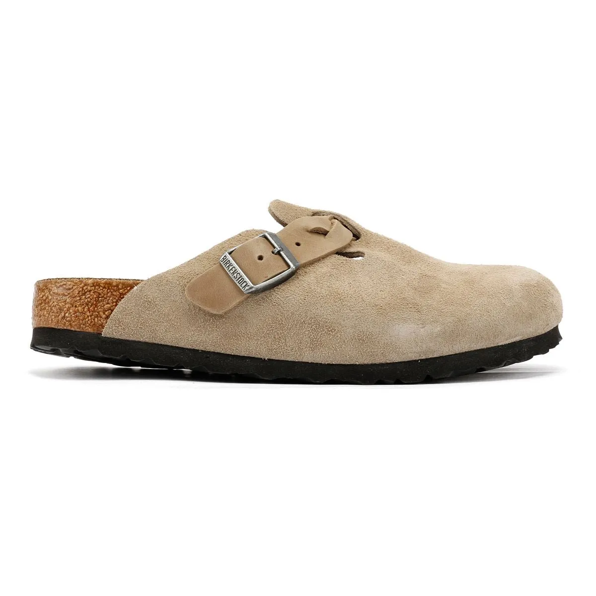 Birkenstock Boston Braided Women's Taupe Suede Narrow Fit Clogs