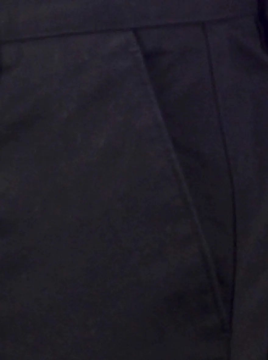 Black Solid Slim Fit Casual Trouser | JadeBlue