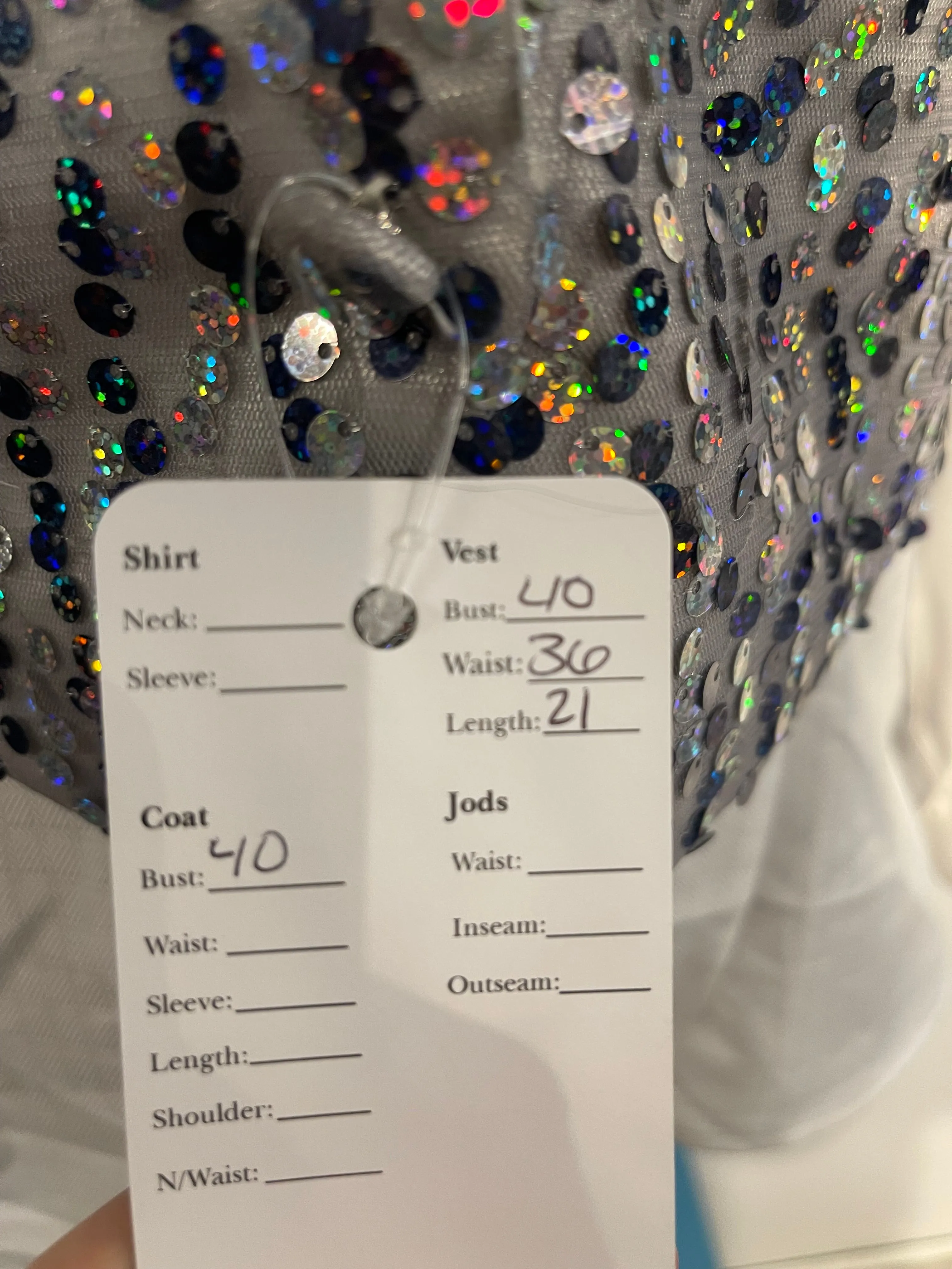 Blue/White Sparkle Vest