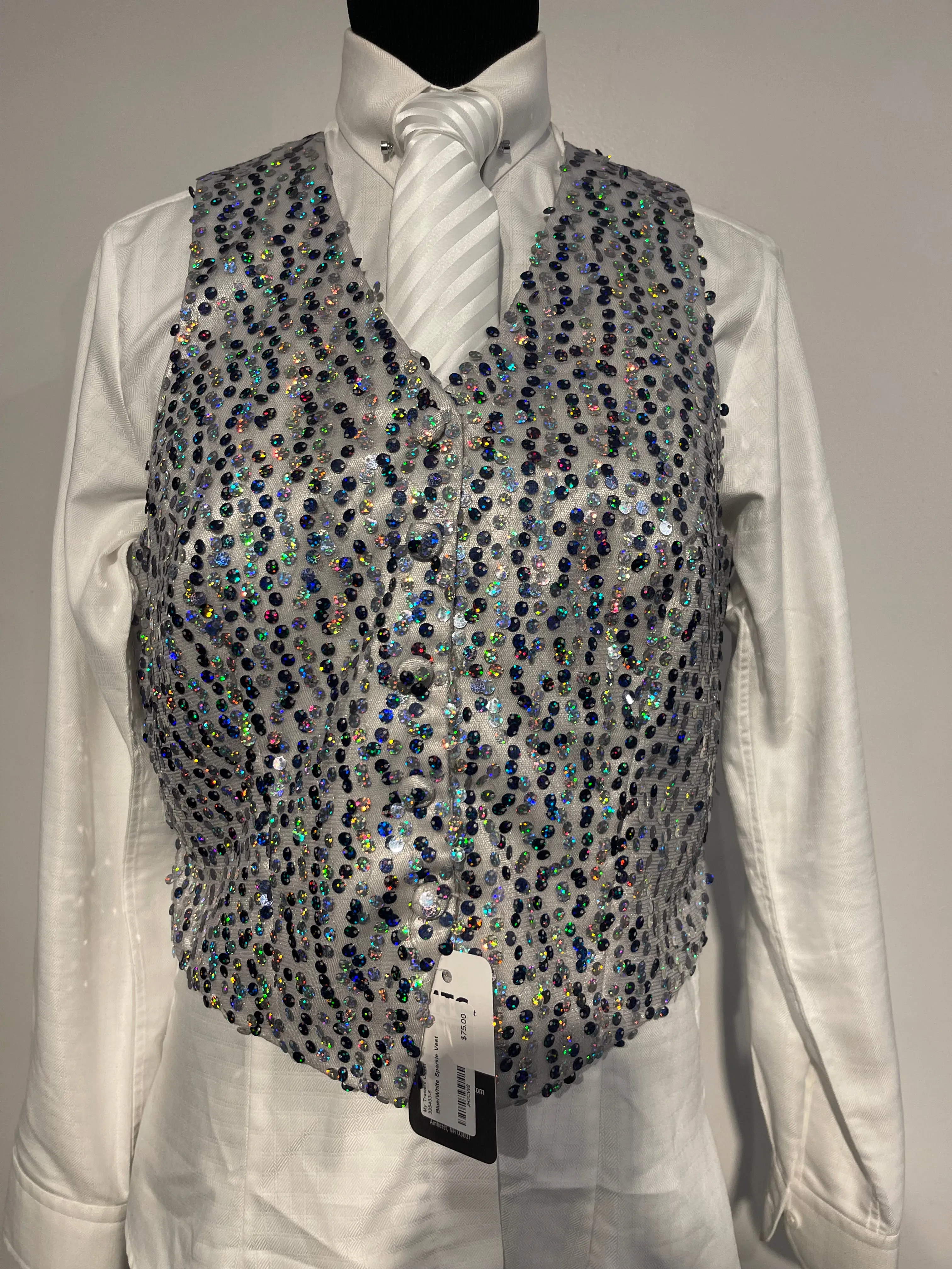 Blue/White Sparkle Vest