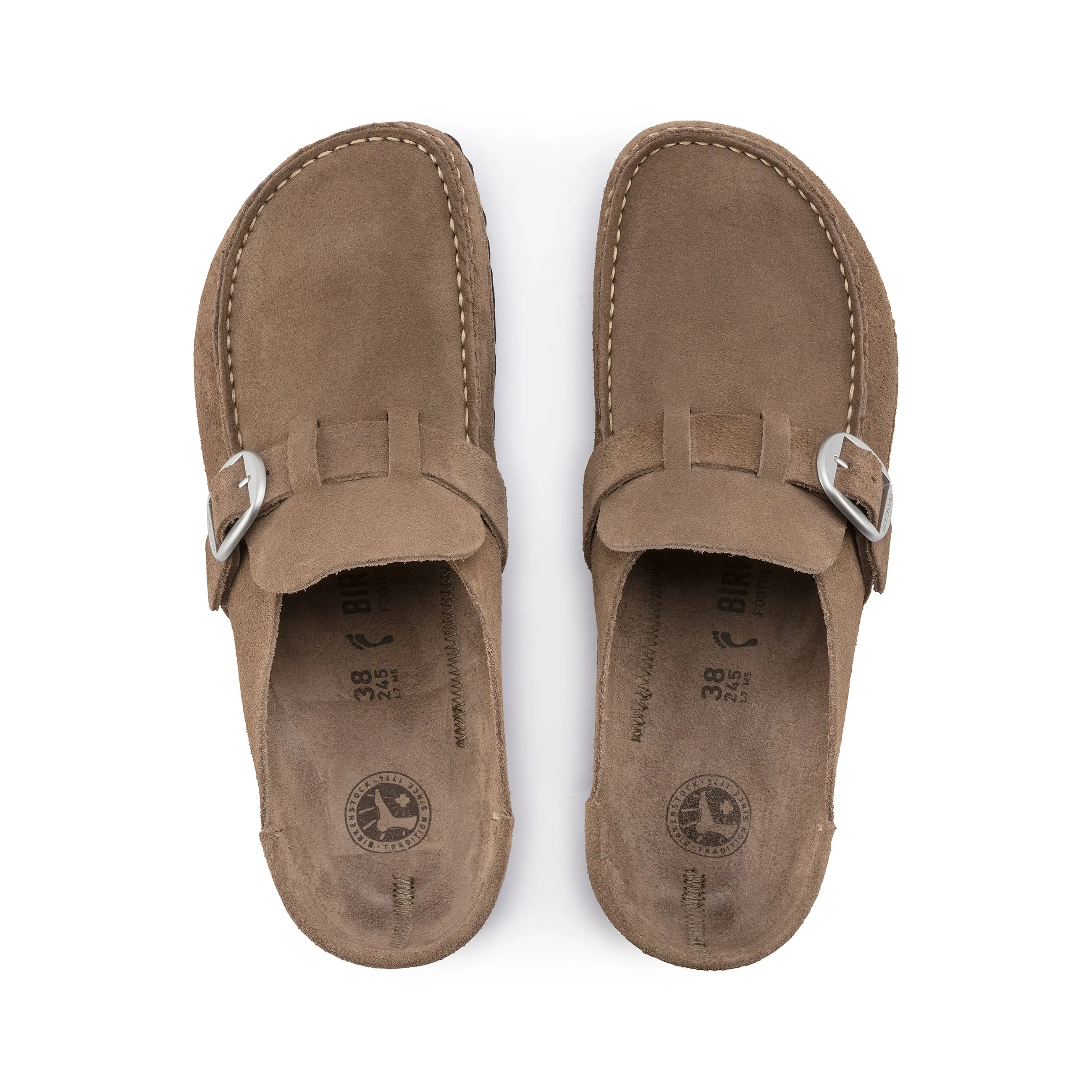 Buckley Grey Taupe Suede Leather