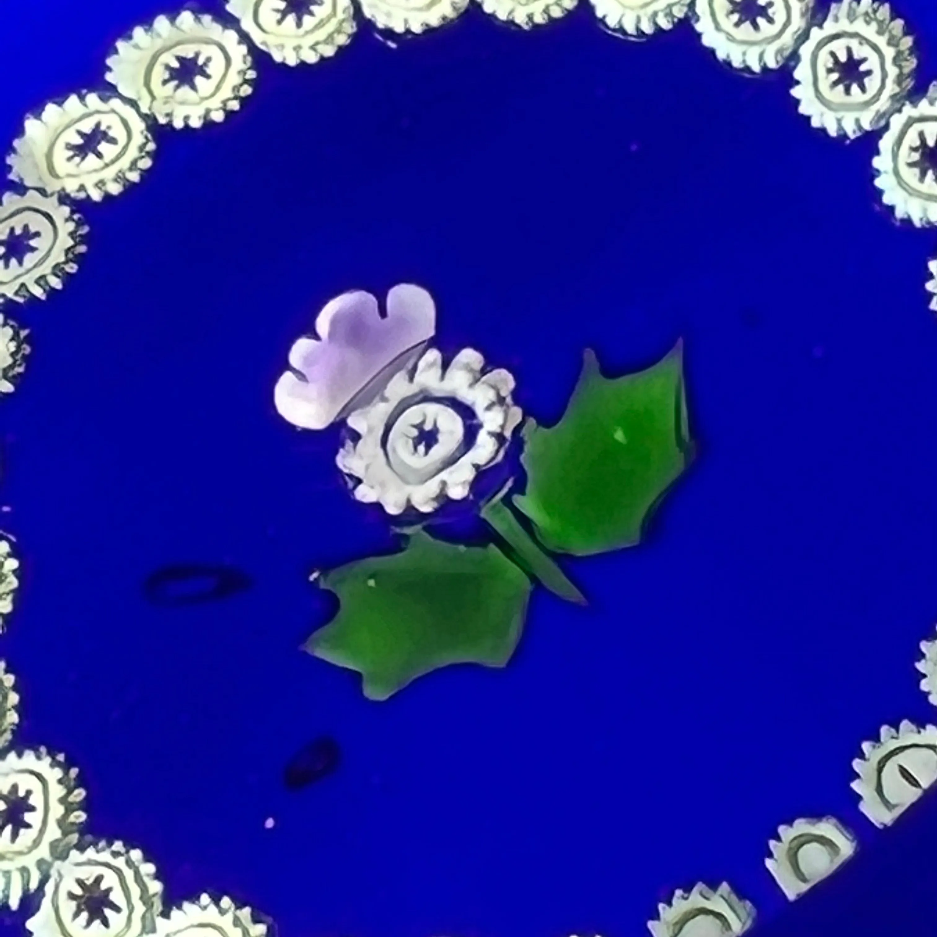 Caithness Scotland Flamework "Miniature Thistle" with Millefiori Garland