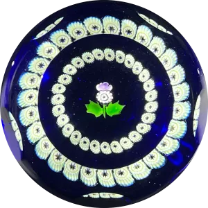 Caithness Scotland Flamework "Miniature Thistle" with Millefiori Garland