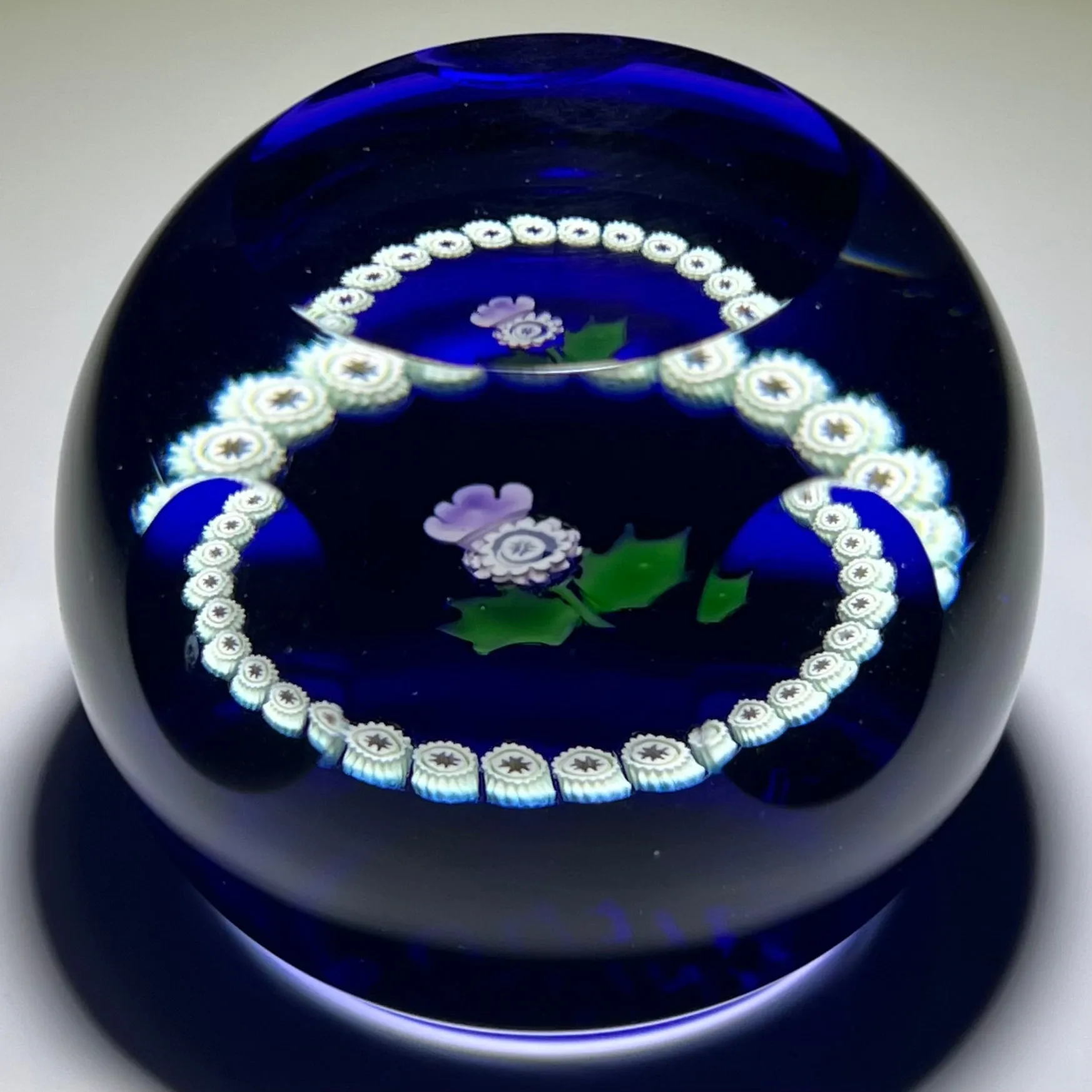 Caithness Scotland Flamework "Miniature Thistle" with Millefiori Garland