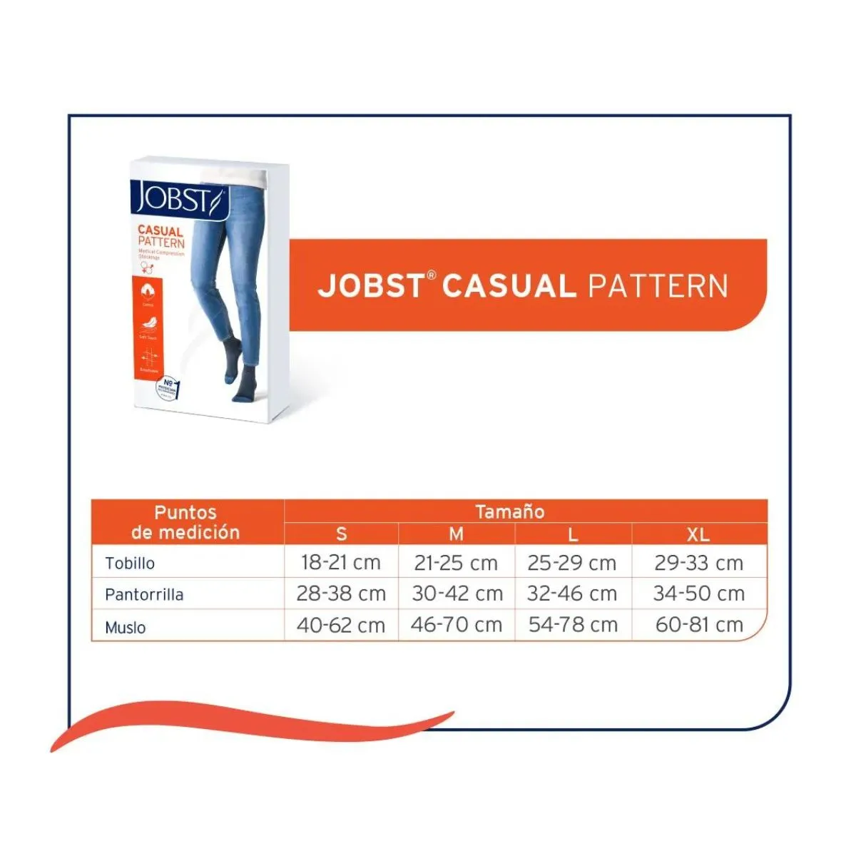 Calcetín Casual Pattern 15-20 mmhg Gris