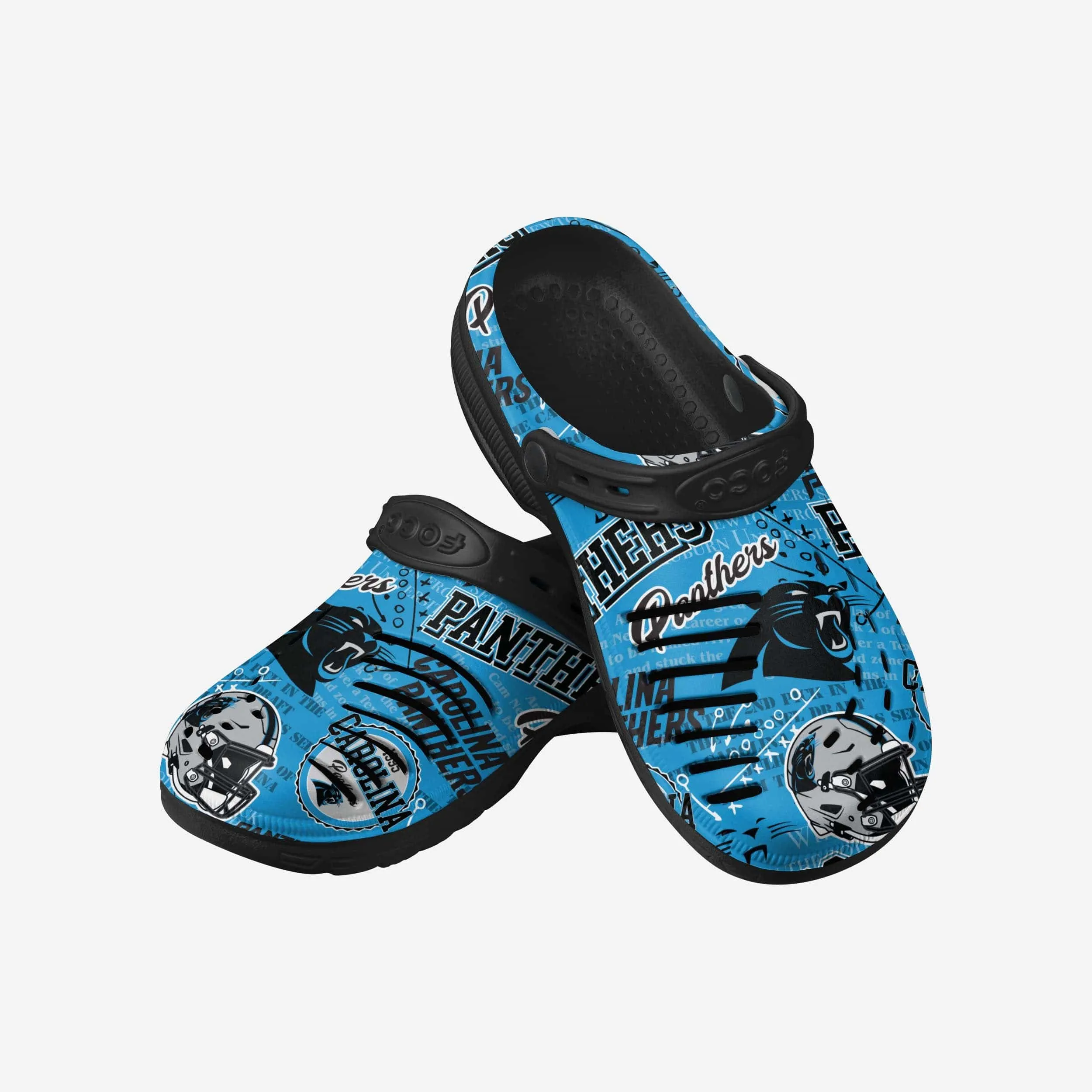 Carolina Panthers Historic Print Clog With Strap