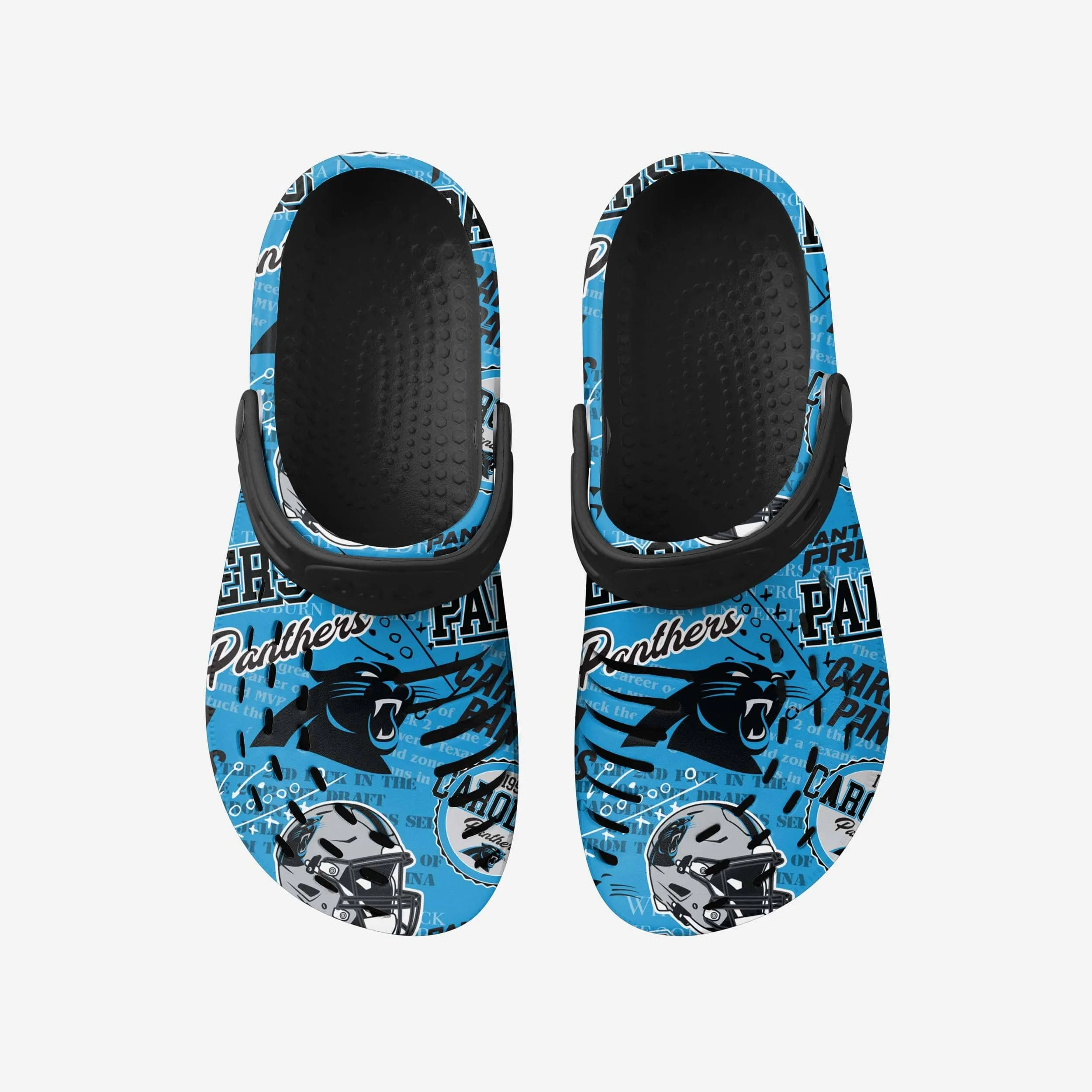 Carolina Panthers Historic Print Clog With Strap