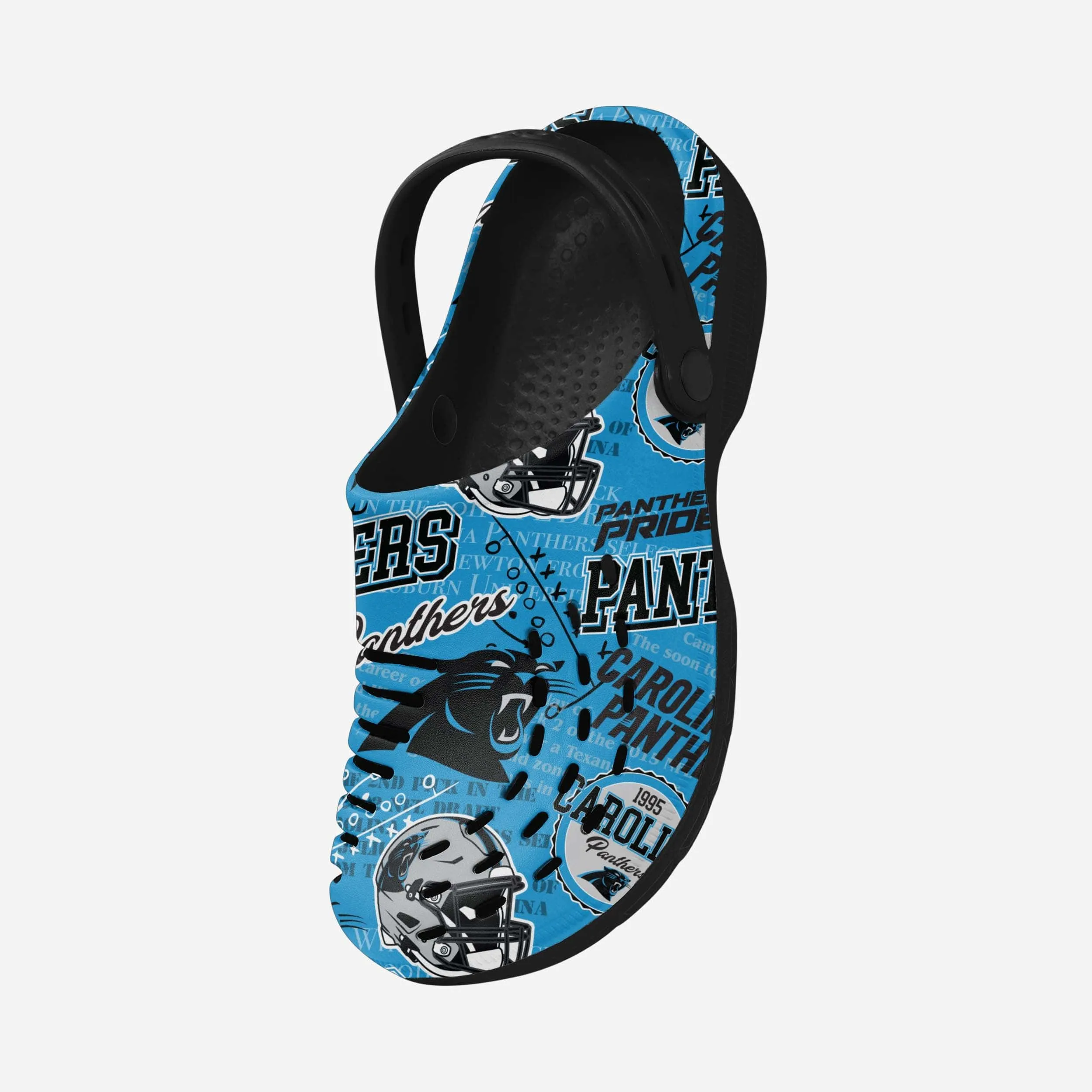 Carolina Panthers Historic Print Clog With Strap