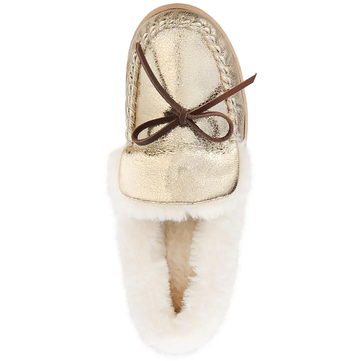 Charter Club Womens Dorenda Faux Leather Moccasin Slippers