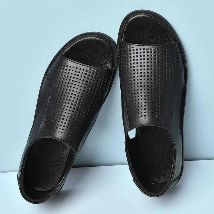 CHERRY LEATHER HANDMADE CLASSIC LEATHER SANDAL-8888
