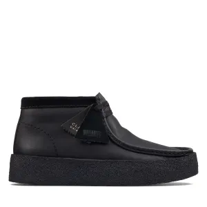 Clarks Men's Shoes Wallabee Cup Boot Black Leather
