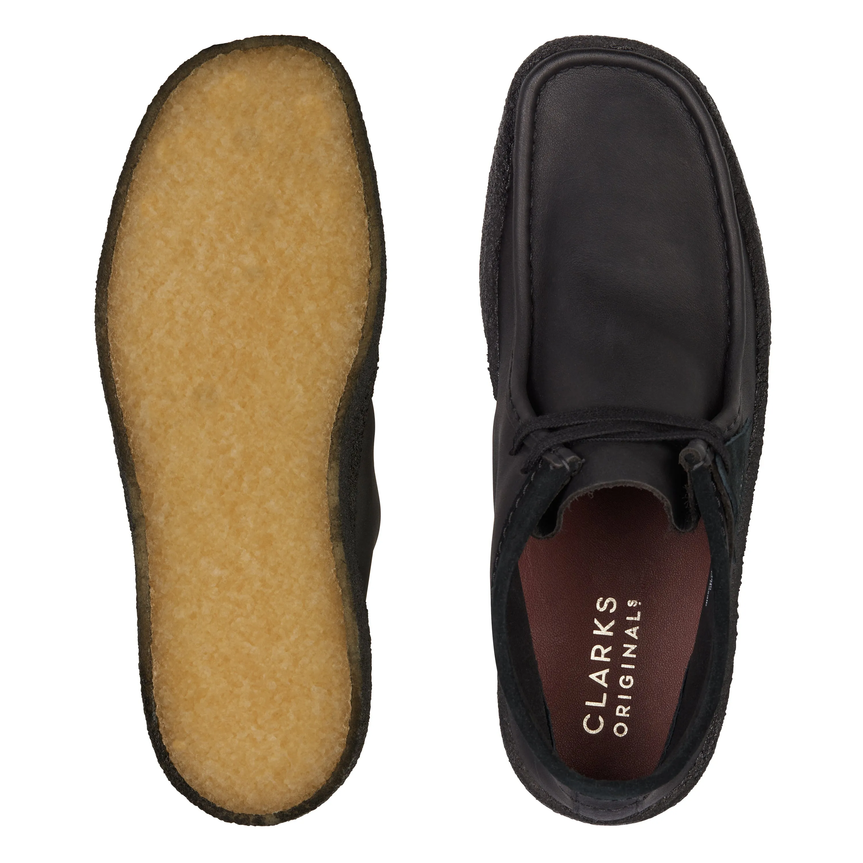 Clarks Men's Shoes Wallabee Cup Boot Black Leather