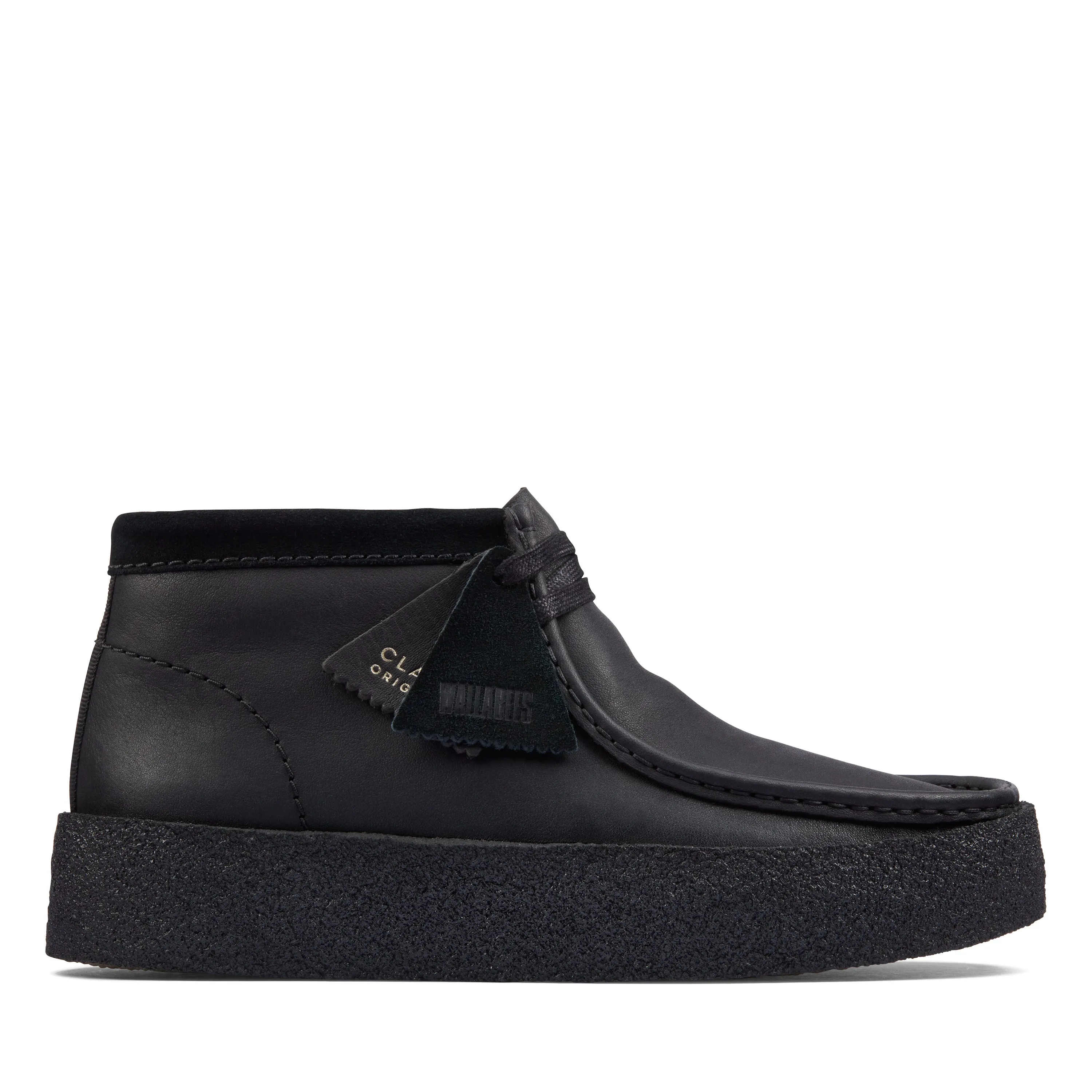Clarks Men's Shoes Wallabee Cup Boot Black Leather