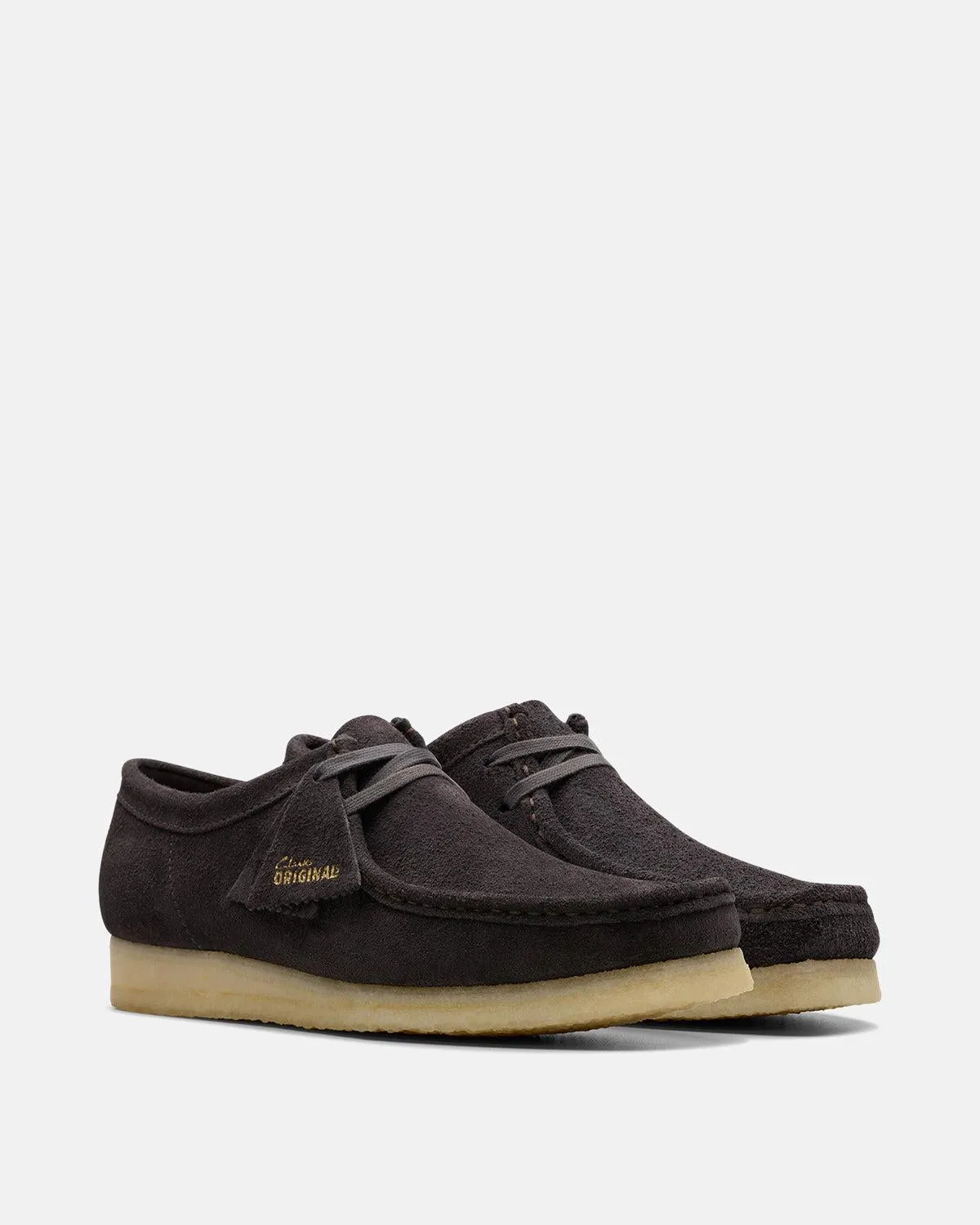 CLARKS ORIGINALS MENS WALLABEE SHOES BROWN SLATE SUEDE