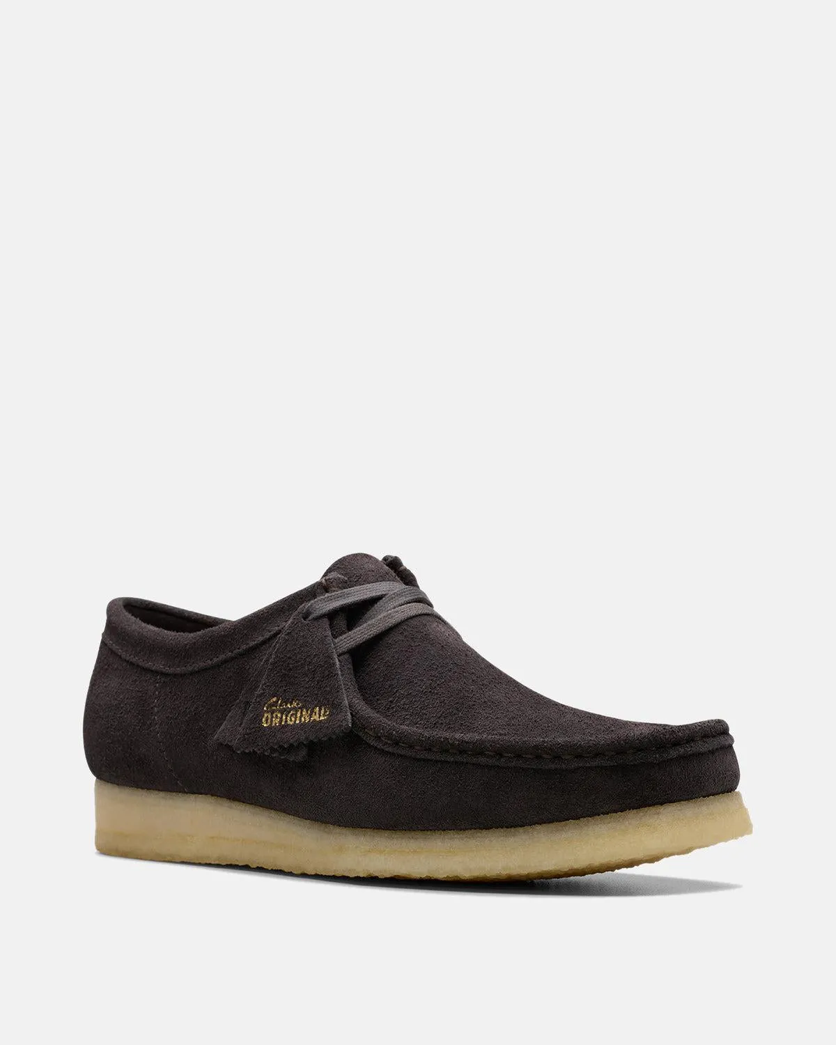 CLARKS ORIGINALS MENS WALLABEE SHOES BROWN SLATE SUEDE