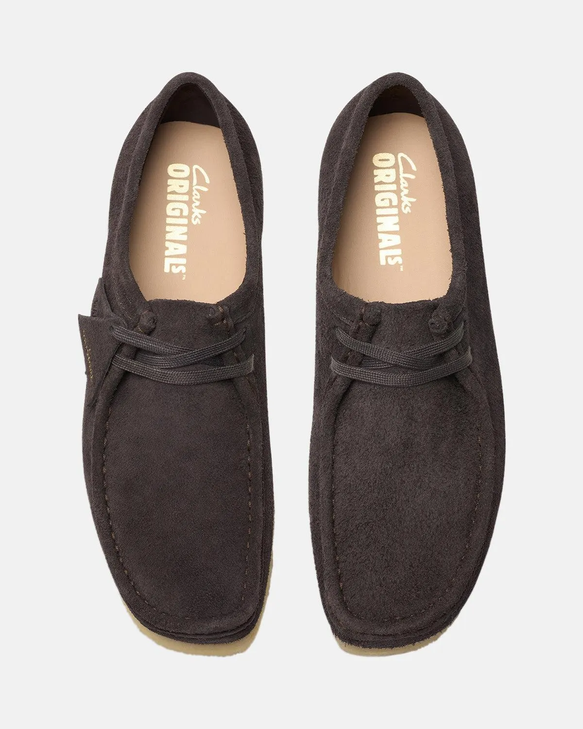 CLARKS ORIGINALS MENS WALLABEE SHOES BROWN SLATE SUEDE