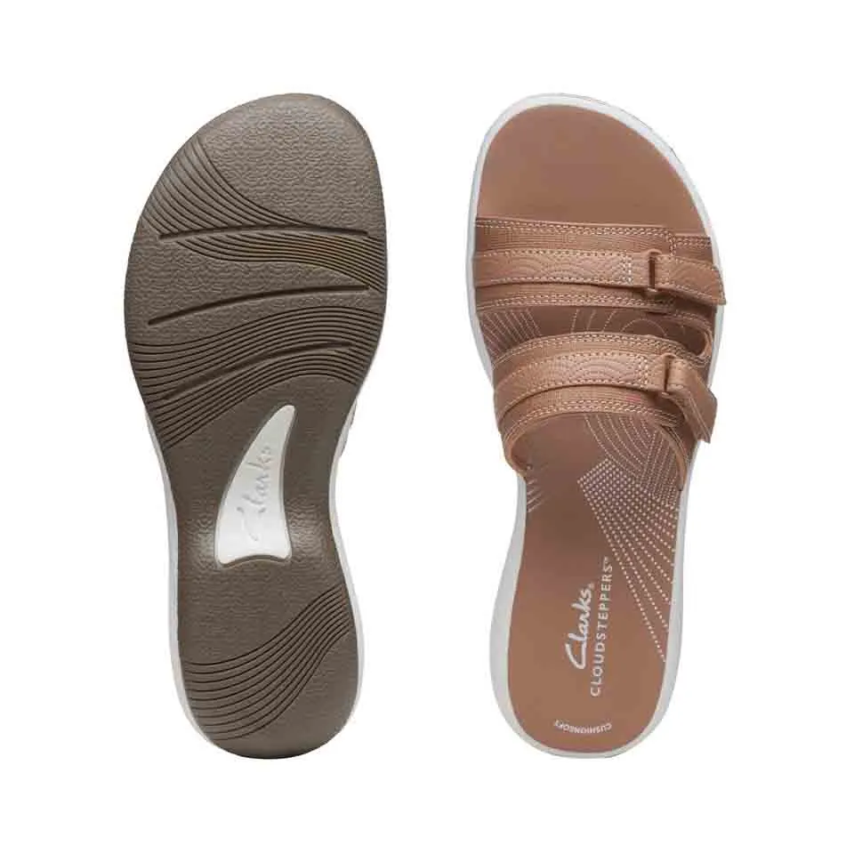 Clarks Women's Breeze Piper Light Taupe | Black | Warm Beige
