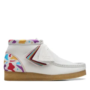 Clarks Women's Wallabee Boots White Combi