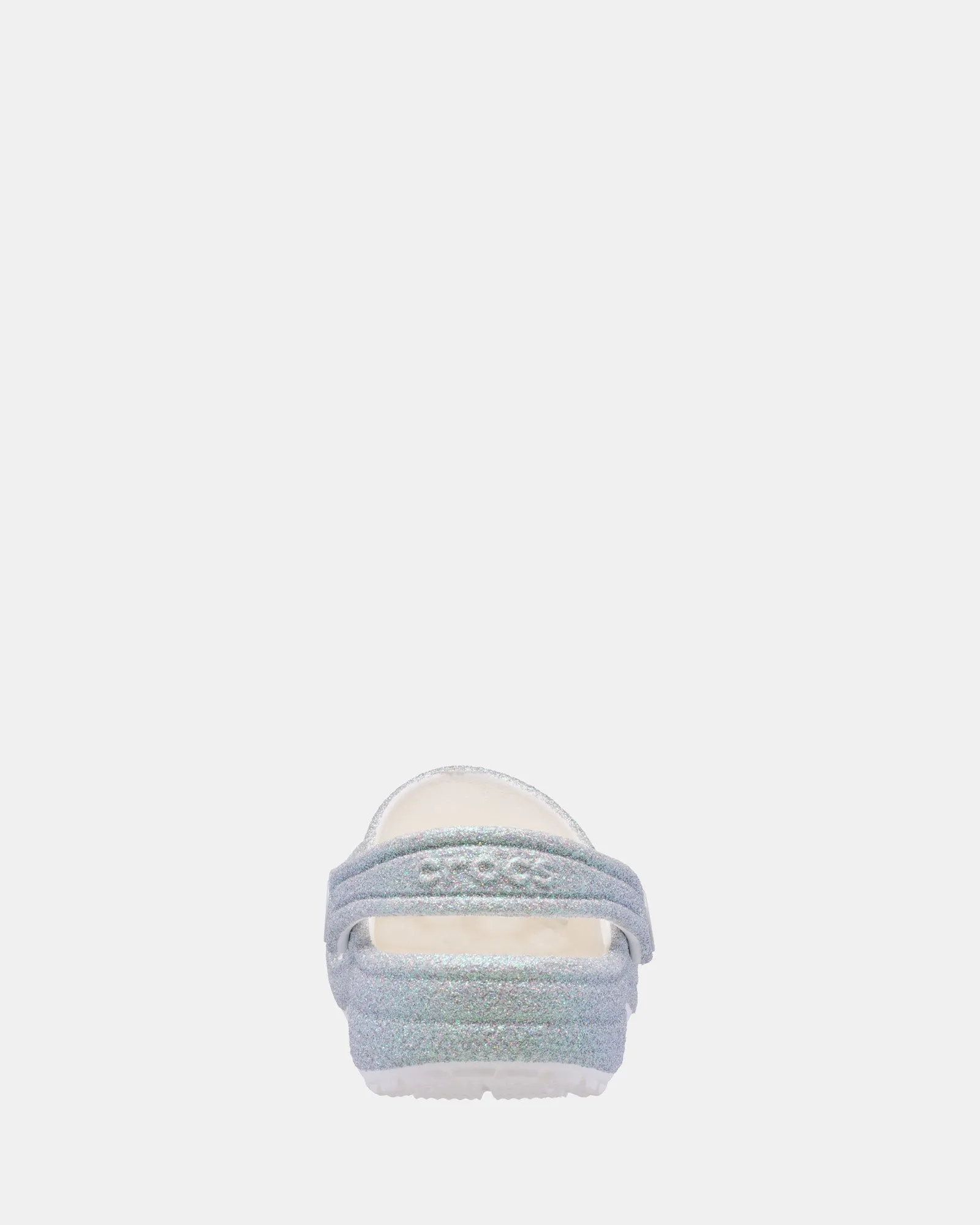 Classic Irid Glitter Clog Yth Iridescent White Glitter