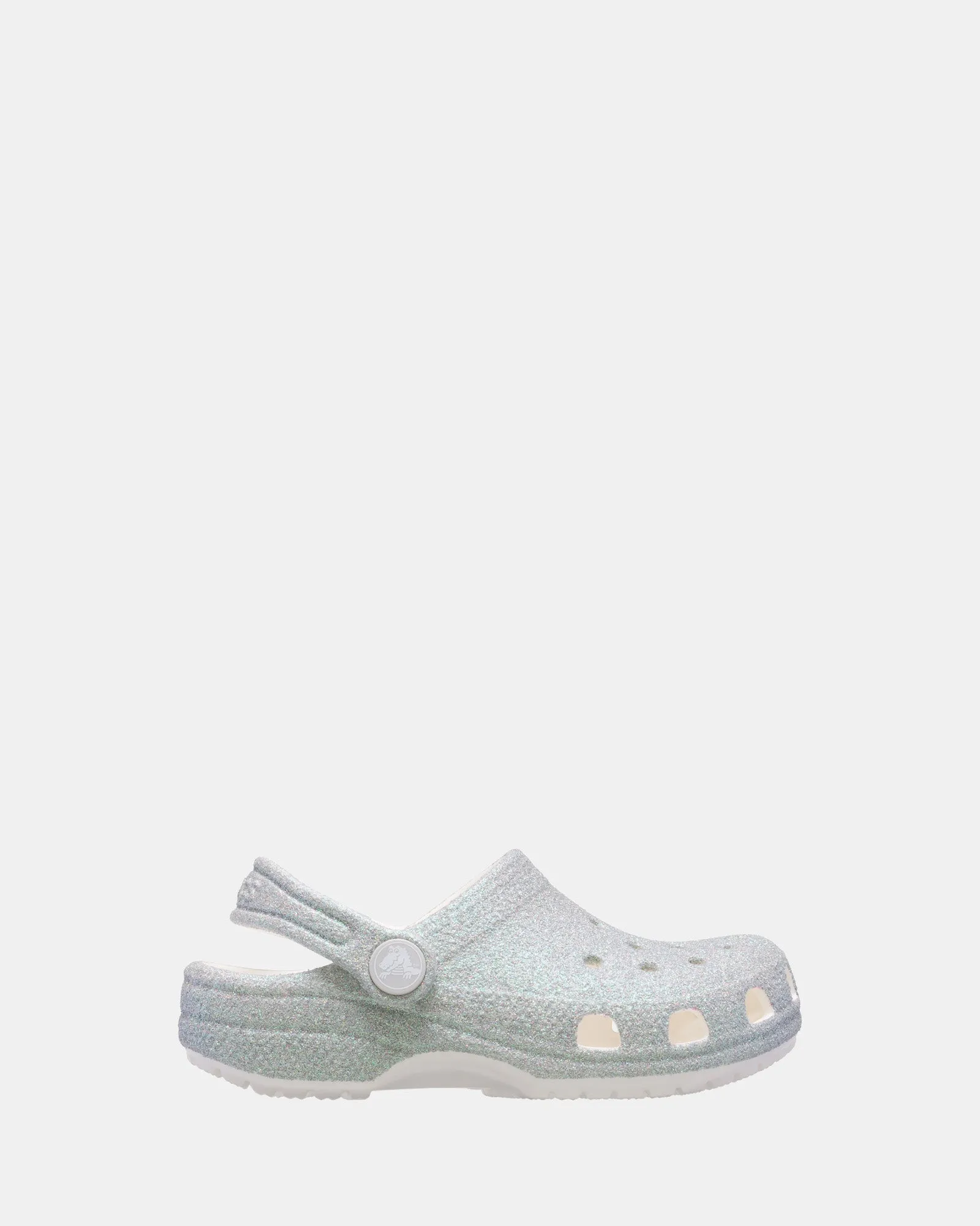 Classic Irid Glitter Clog Yth Iridescent White Glitter