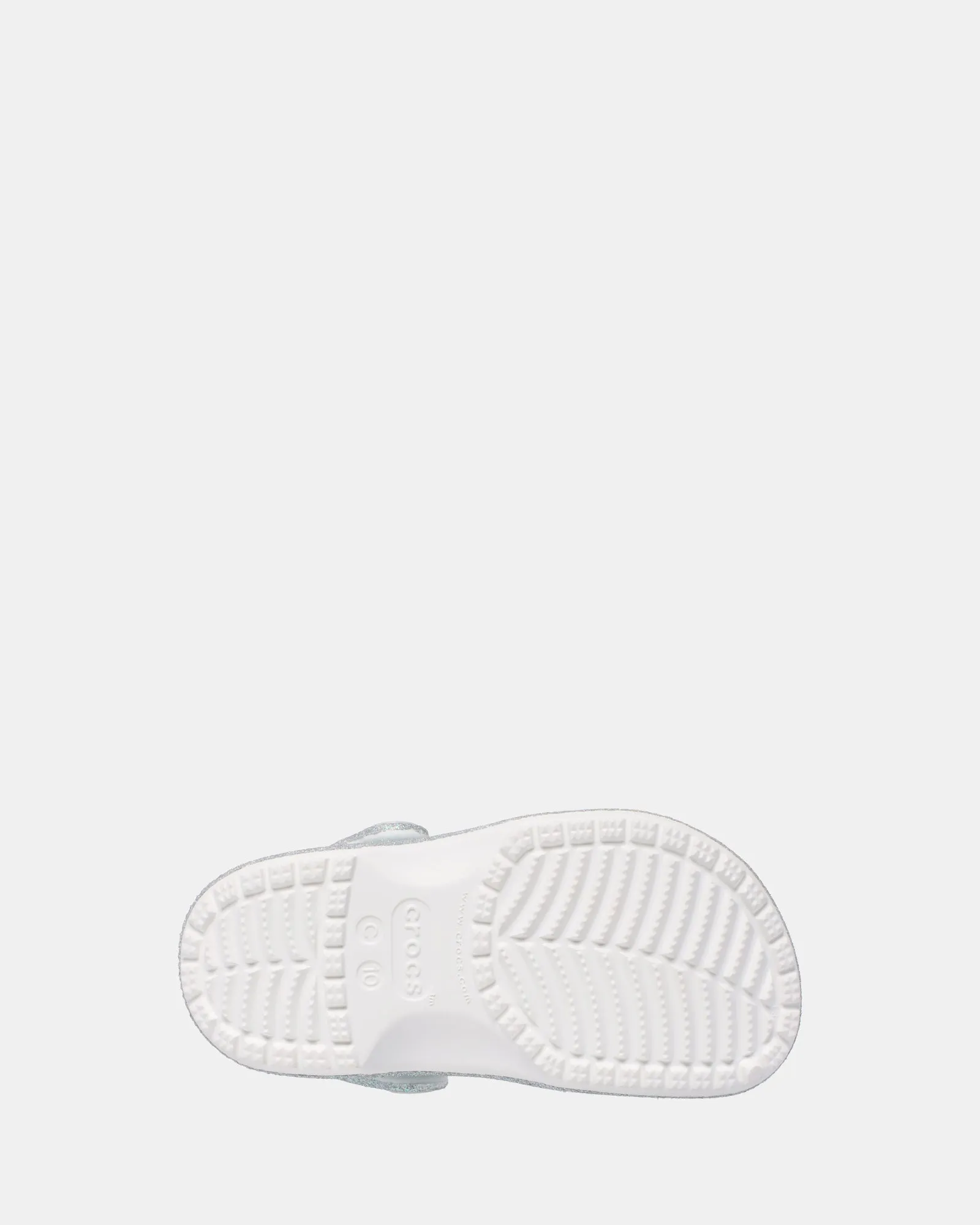Classic Irid Glitter Clog Yth Iridescent White Glitter