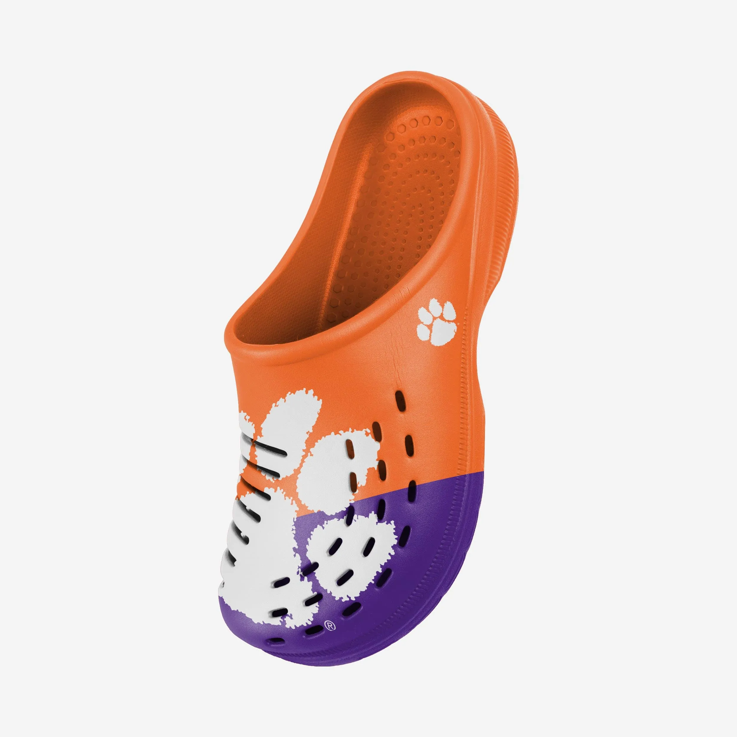 Clemson Tigers Colorblock Big Logo Clog